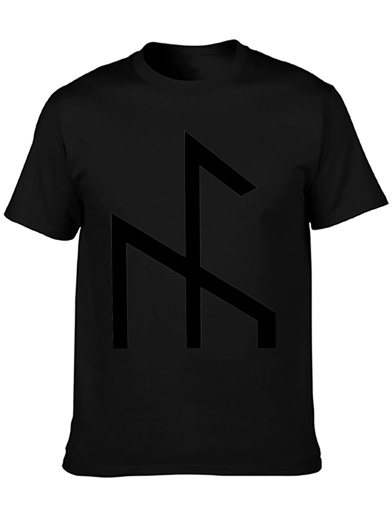 Black Black T-Shirt with Bold Graphic view 3