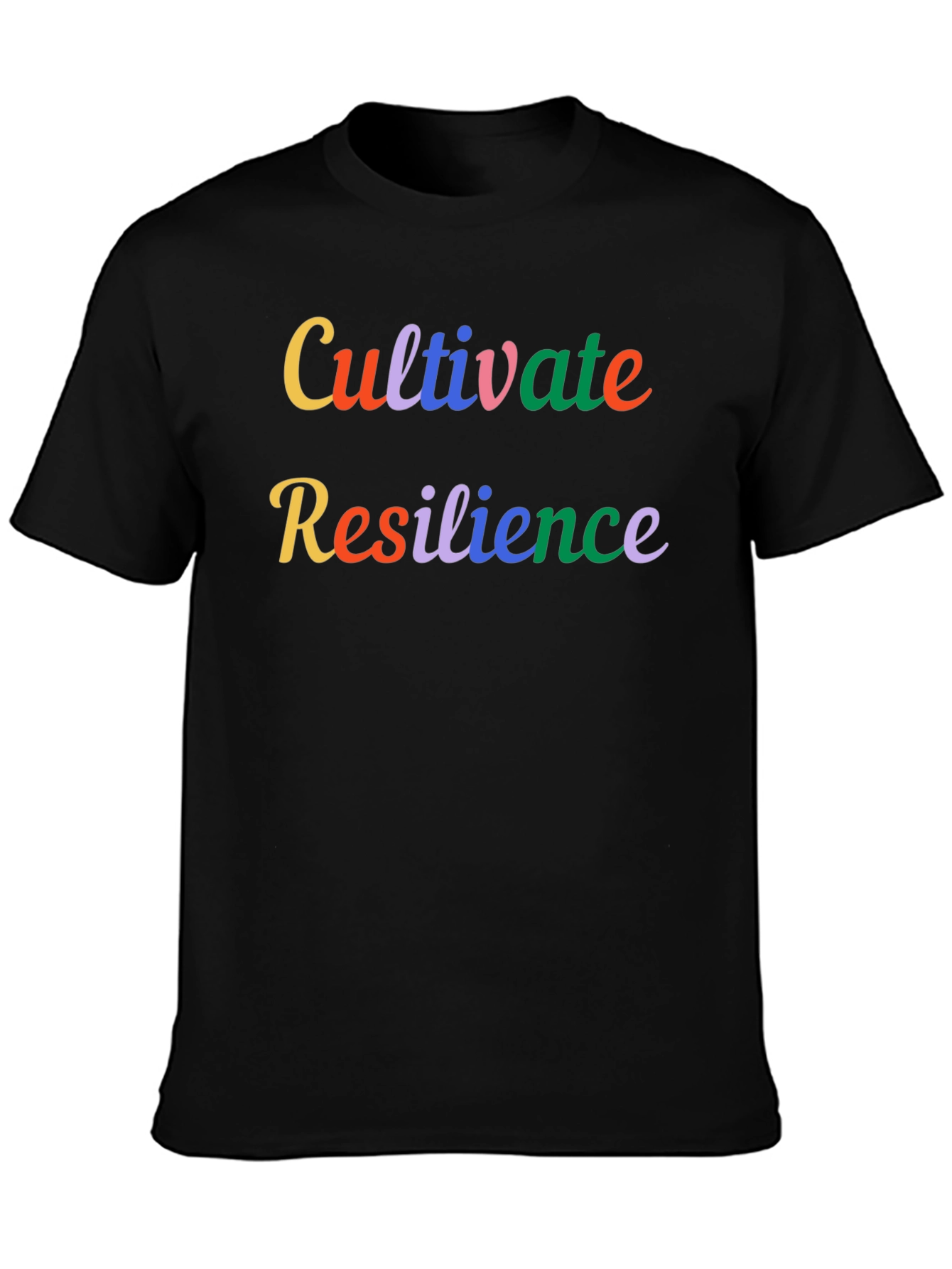 Black Cultivate Resilience Black Graphic Tee view 3