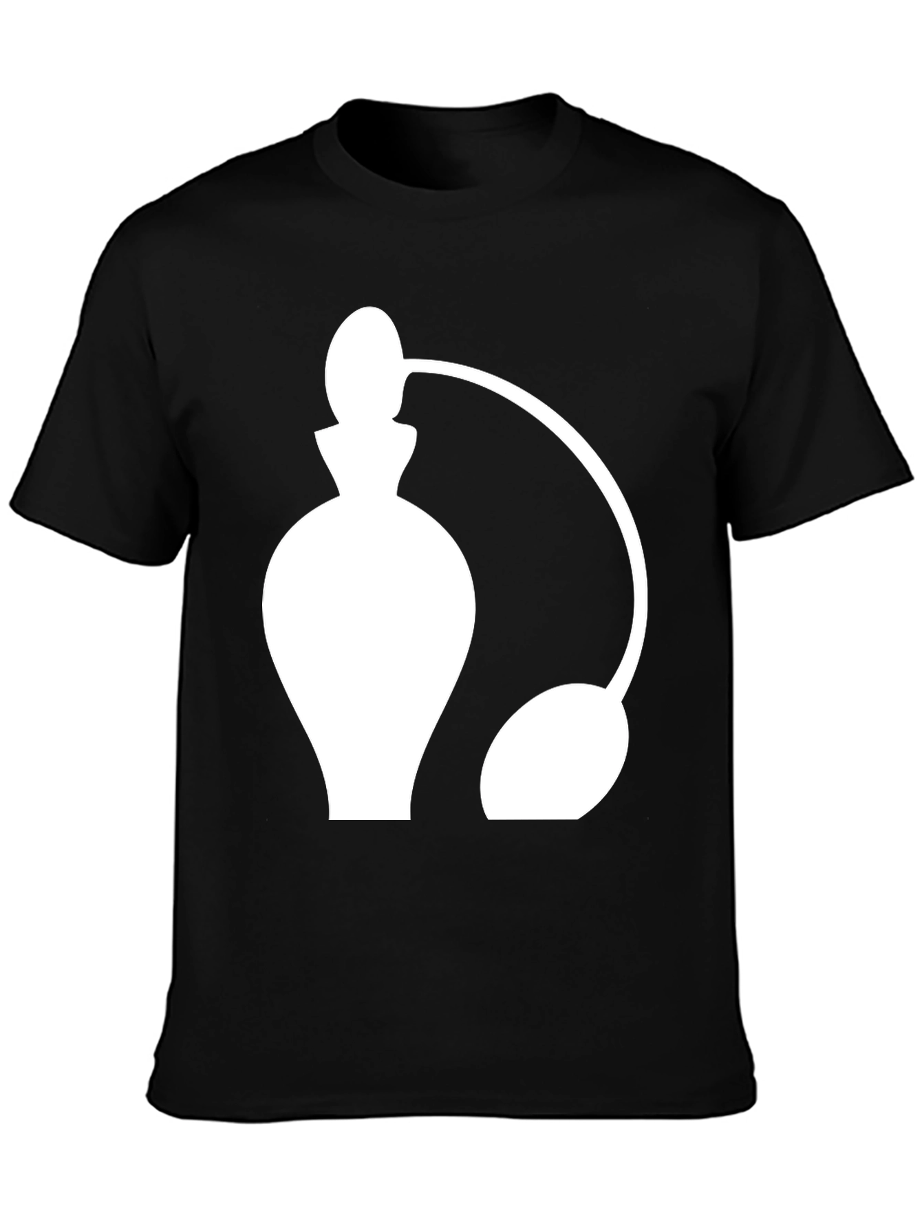 Black Perfume Atomizer Graphic Tee - Stylish Black T-Shirt view 3