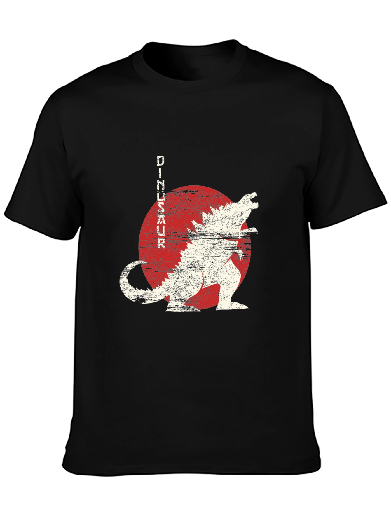 Black Dinosaur Graphic Tee - Japanese Style view 3