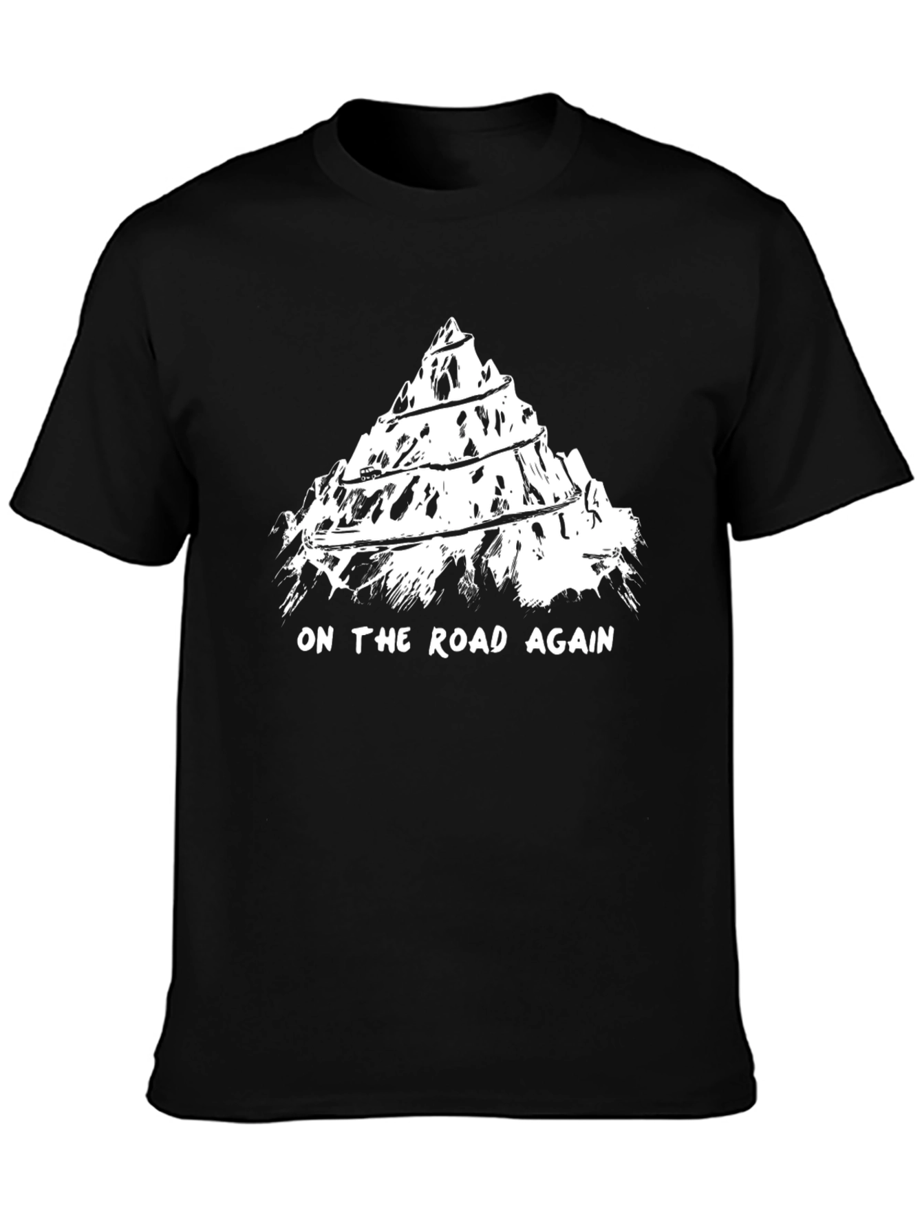 Black On The Road Again Graphic Tee - Black view 3