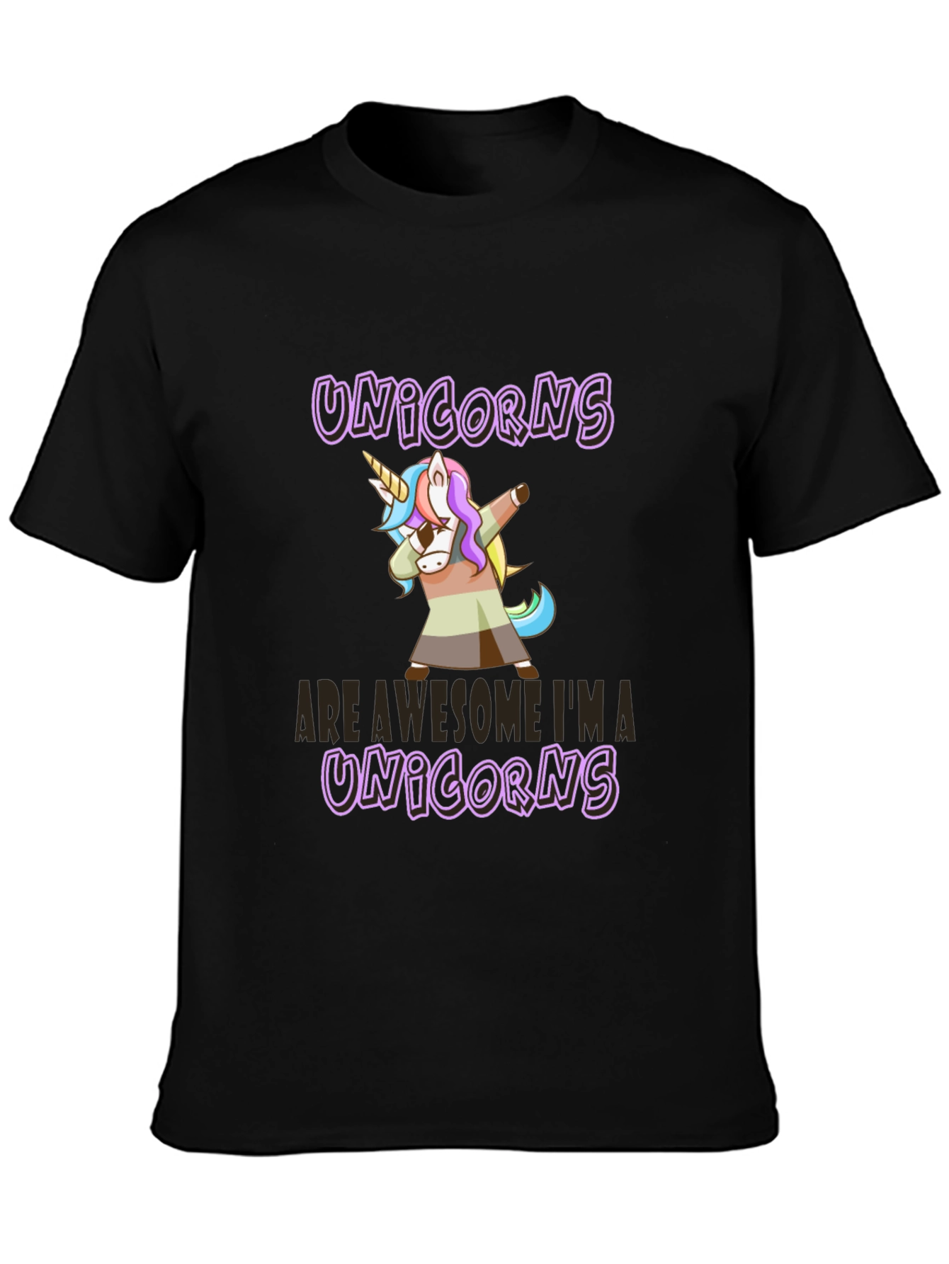 Black Unicorns Are Awesome I'm A Unicorns T-Shirt view 3