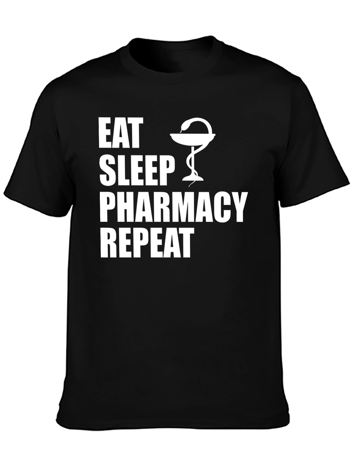 Black Eat Sleep Pharmacy Repeat T-Shirt view 3