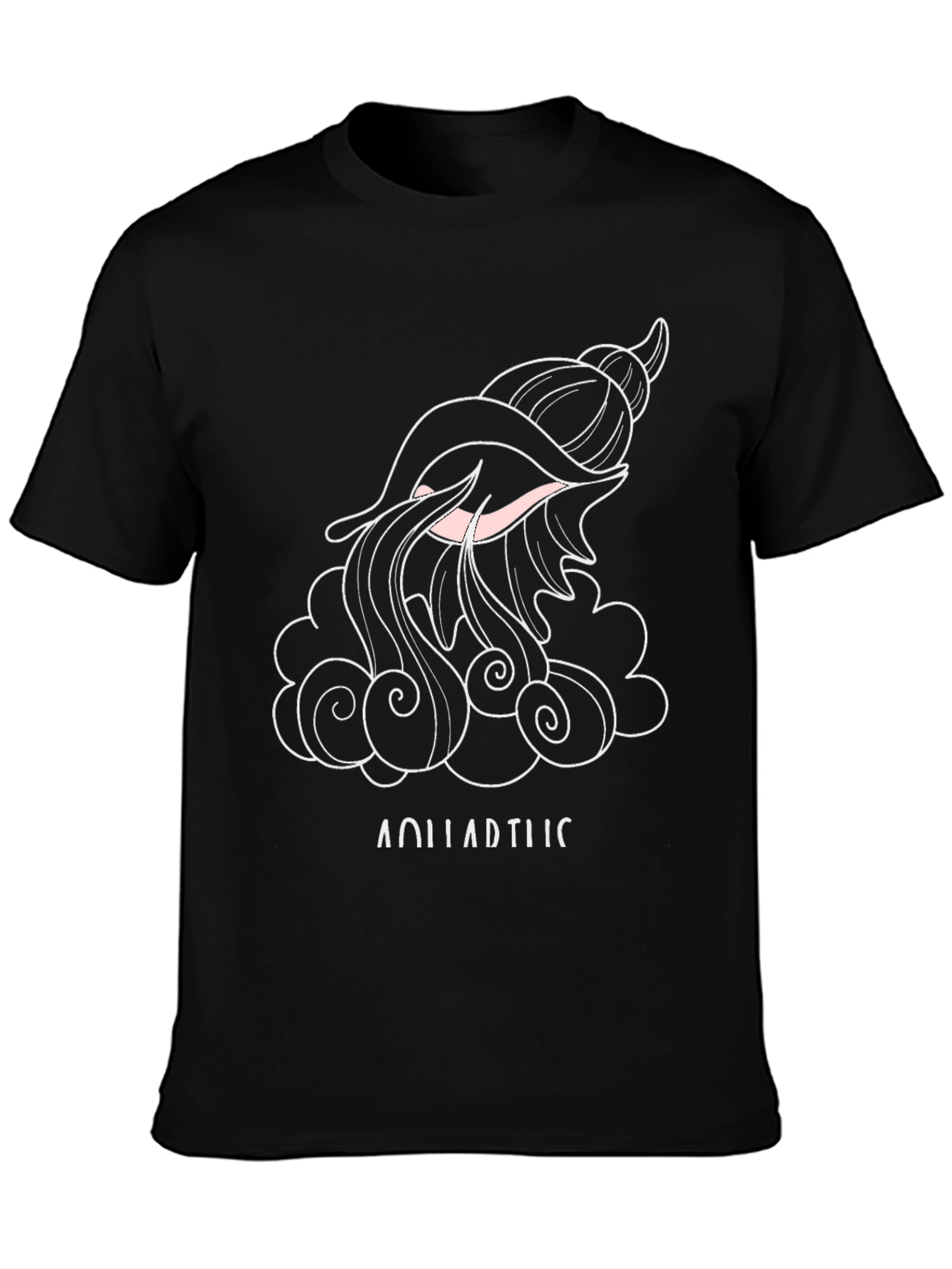 Black Aquatic Shell Graphic Tee - Black Cotton Comfort view 3
