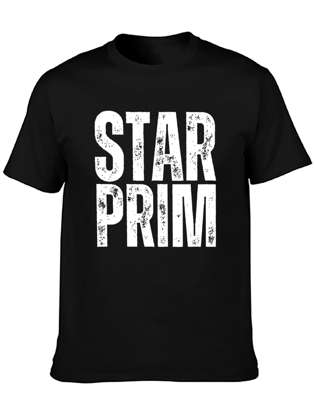 Black Star Prim White Print Black Tee view 3