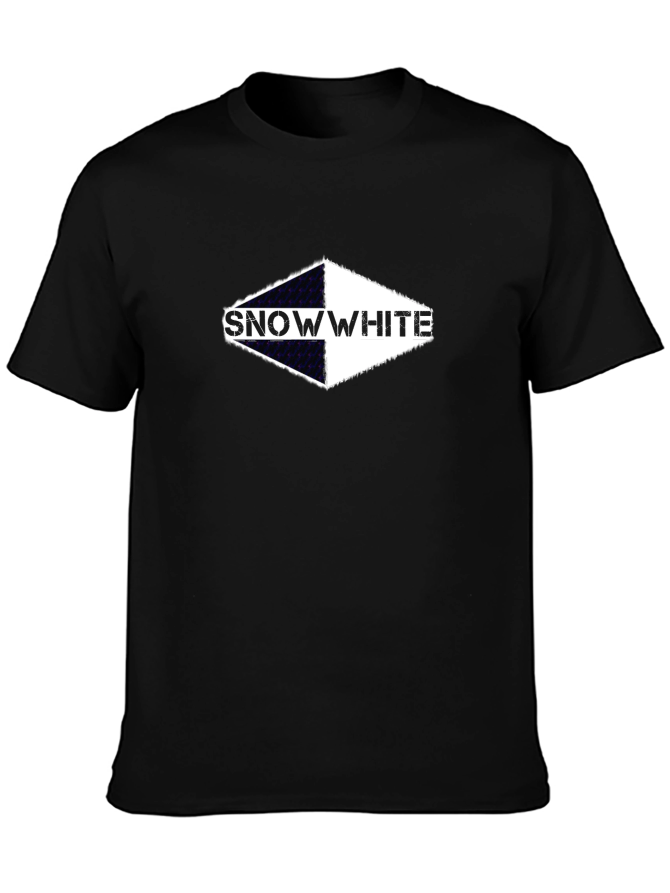 Black Snow White Diamond Graphic Tee - Black view 3