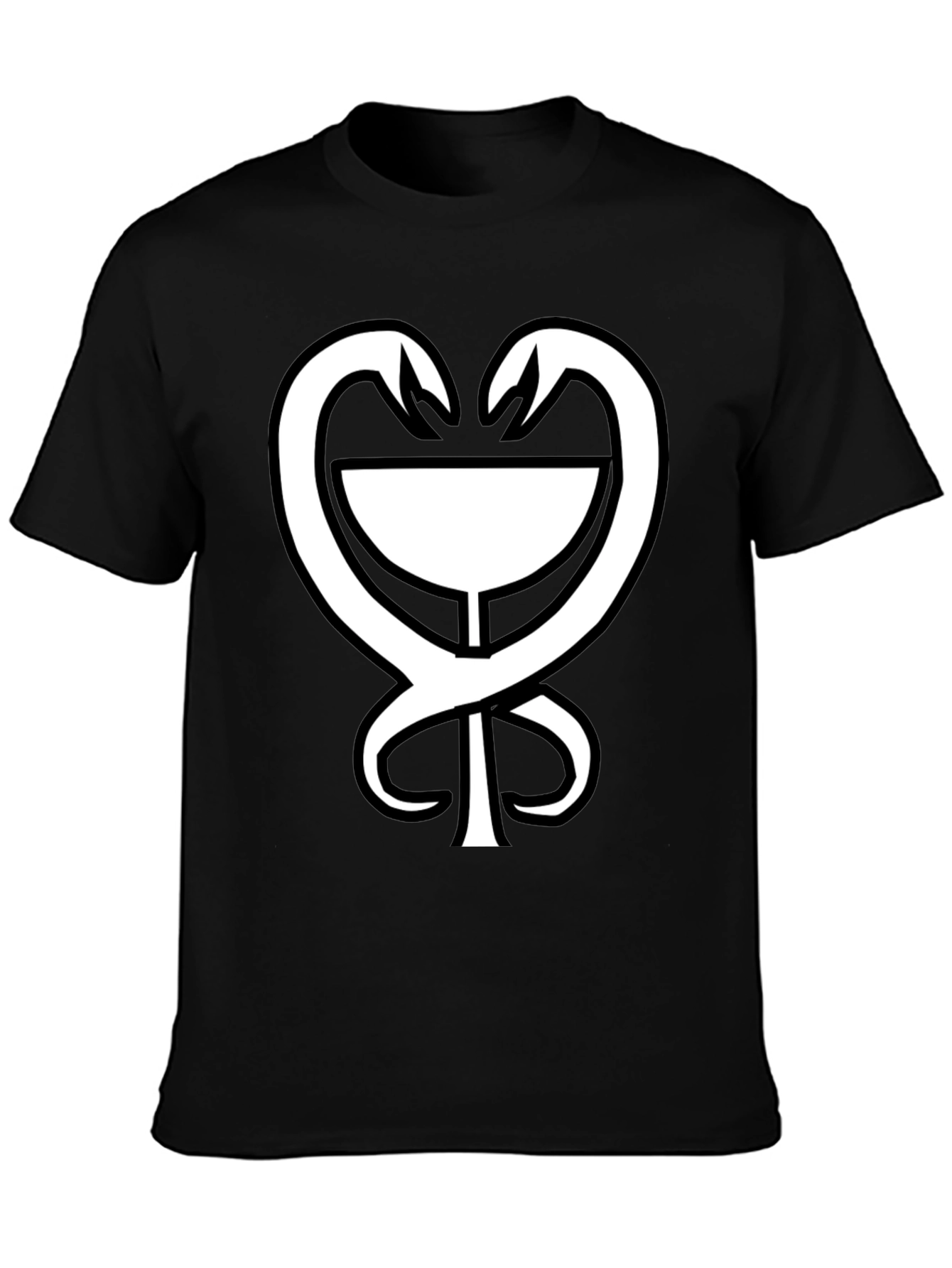 Black Aesculapian Staff T-Shirt view 3