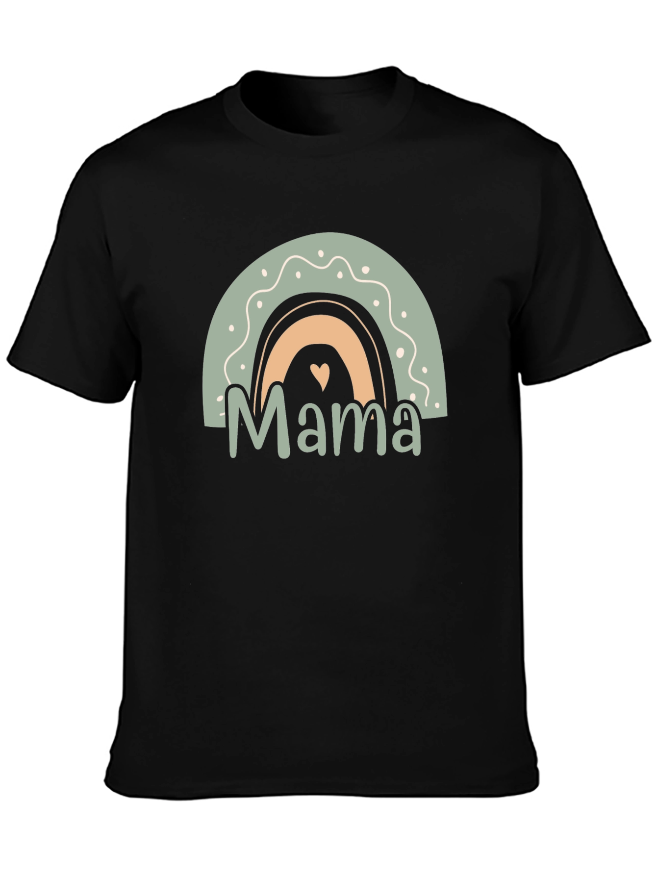 Black Mama Rainbow Graphic Tee - Black Cotton Blend view 3