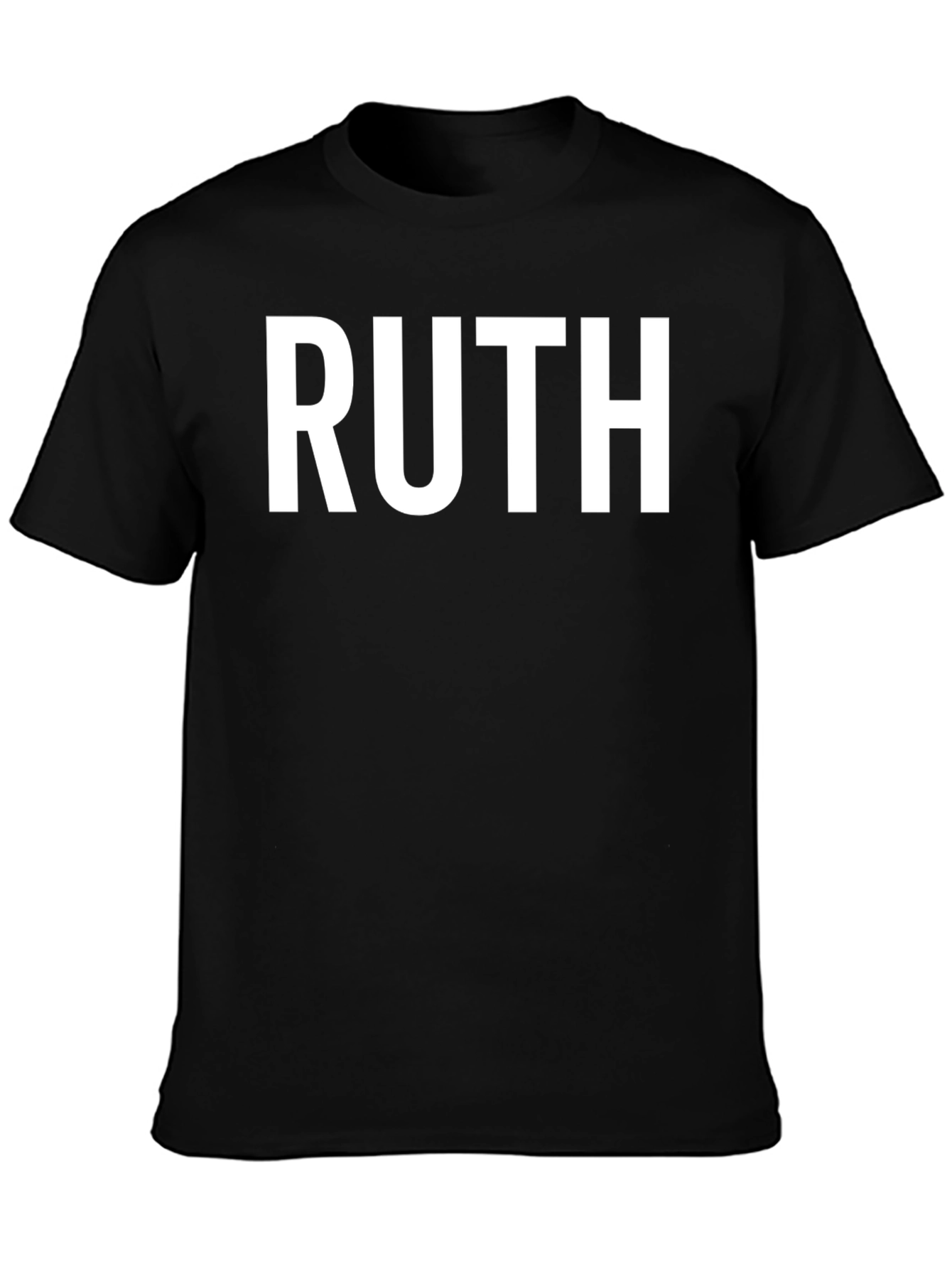 Black RUTH Graphic Tee - Bold Statement T-Shirt view 3