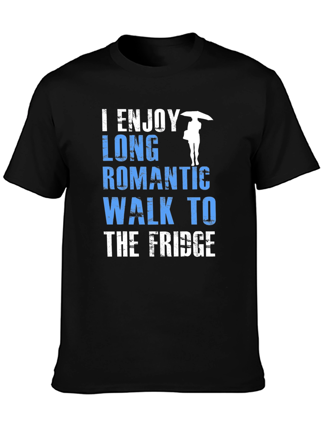 Black Humorous "Fridge Walk" Graphic Tee view 3
