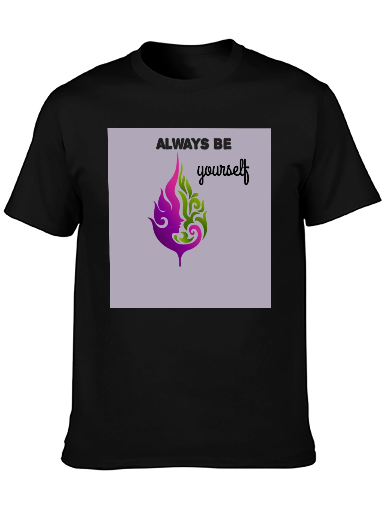 Black Always Be Yourself Graphic Tee - Unisex view 3