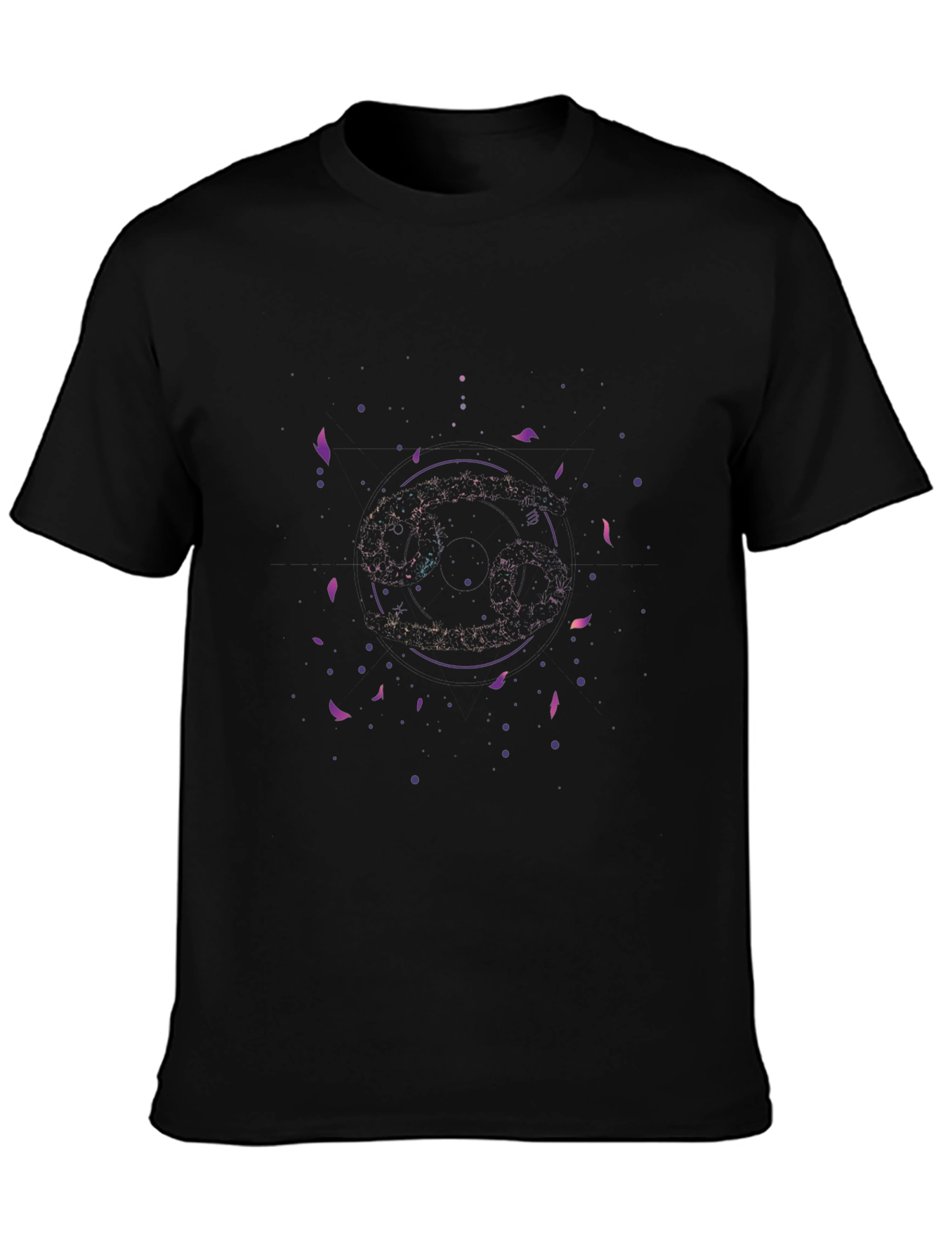 Cosmic Circle Graphic Black Tee - 3