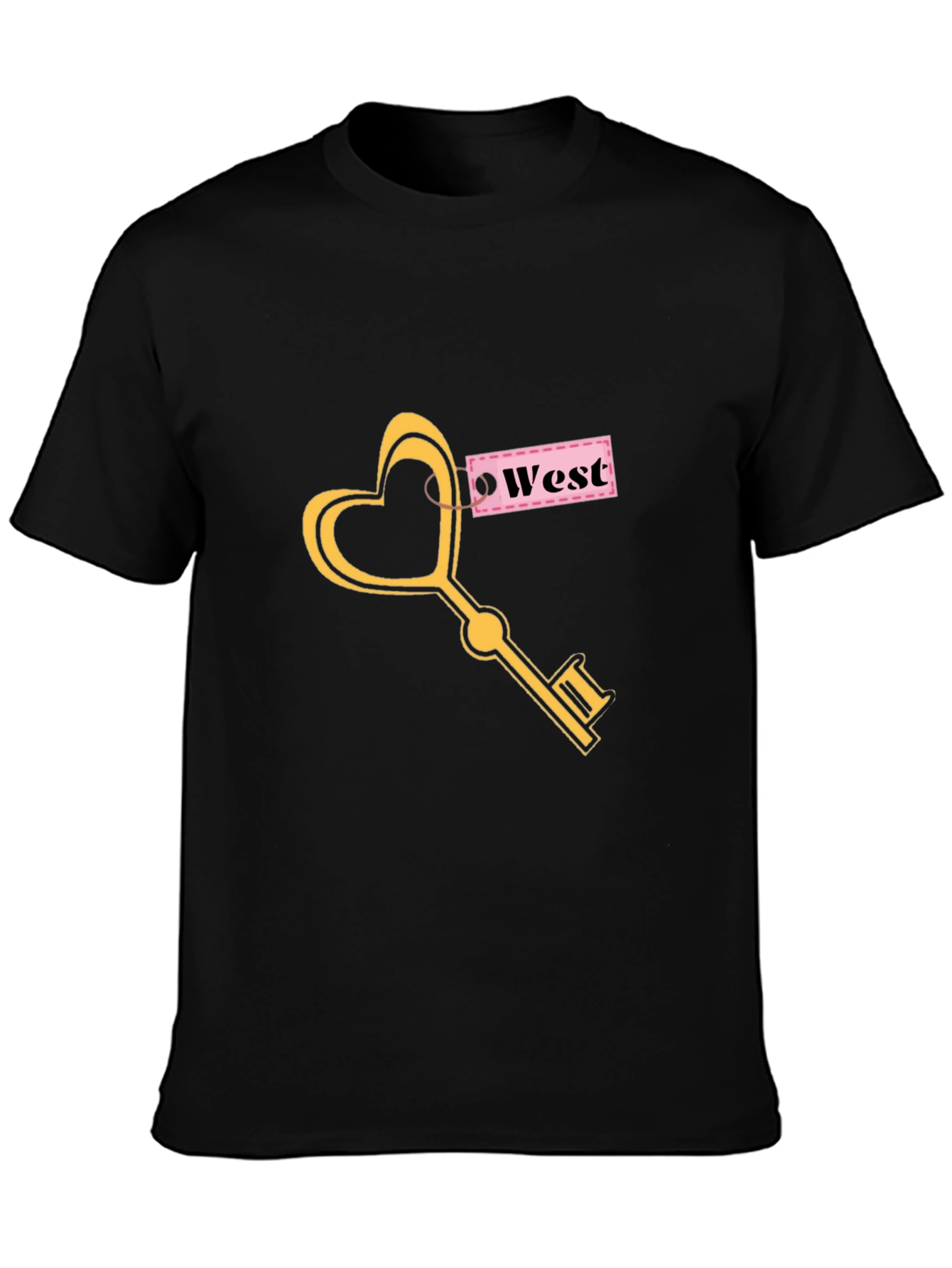 Black Heart Key West Graphic T-Shirt - Stylish Unisex Tee view 3