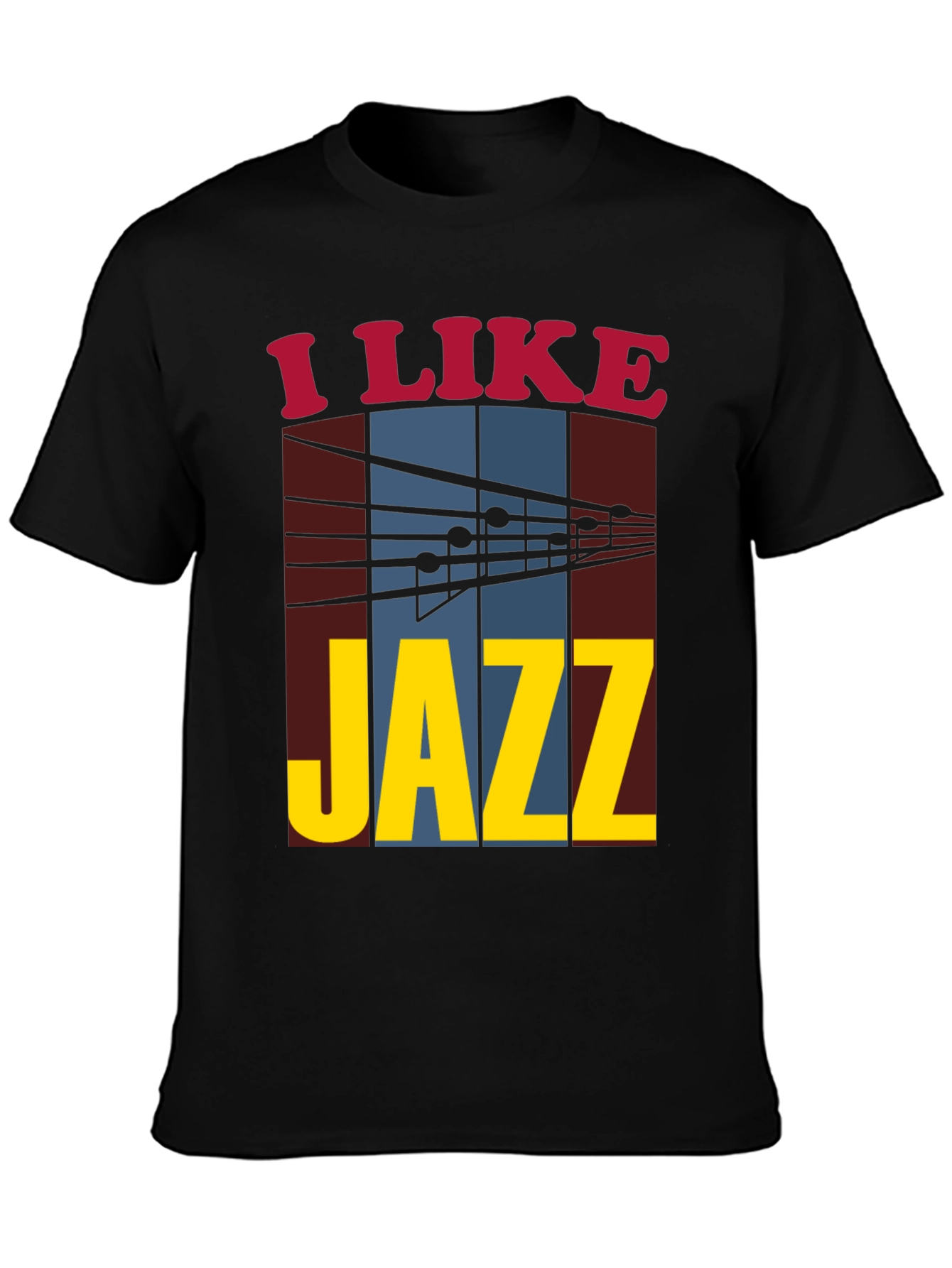 Black I Like Jazz Graphic Tee view 3