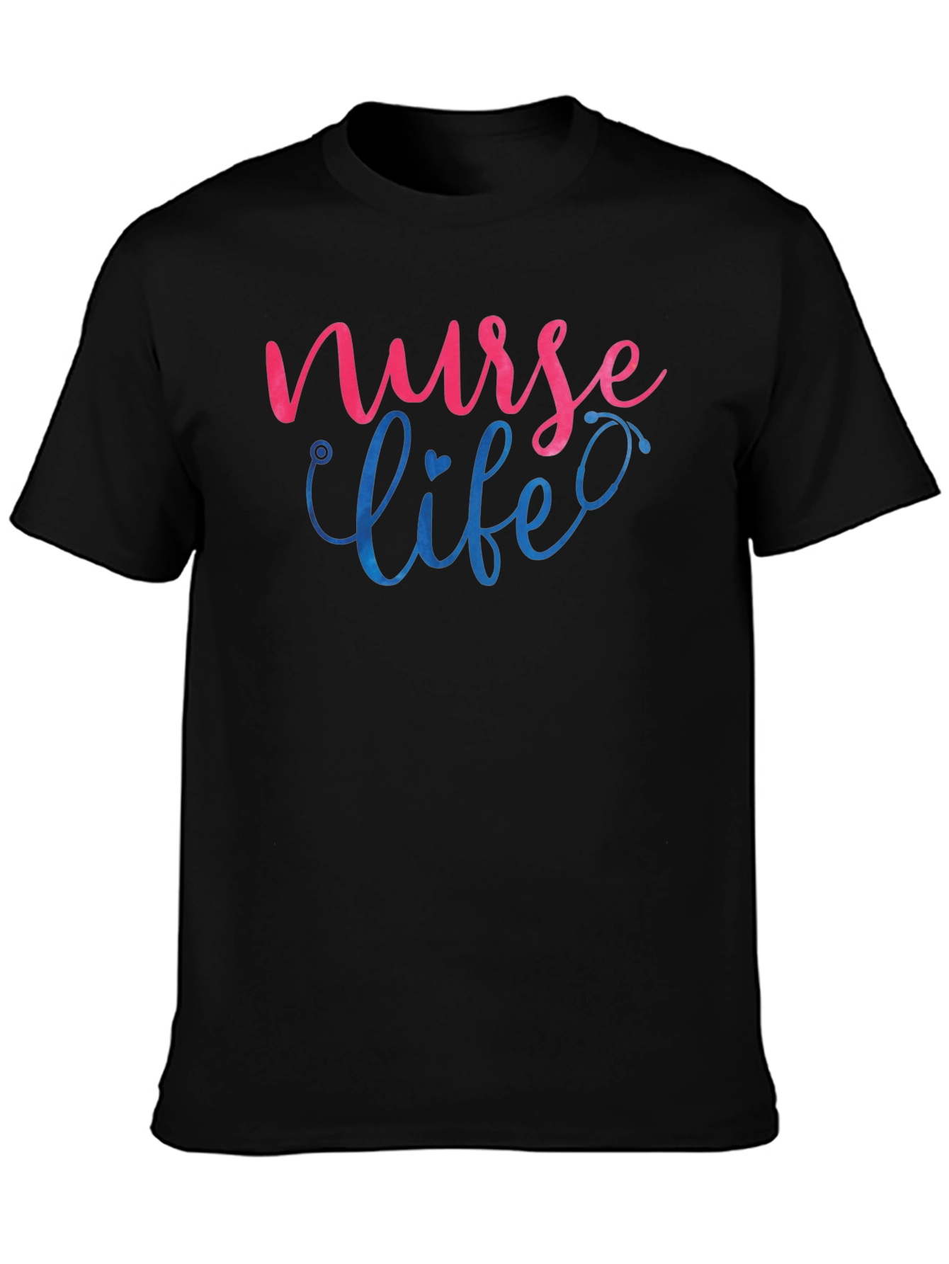 Black Nurse Life Graphic Tee - Black view 3