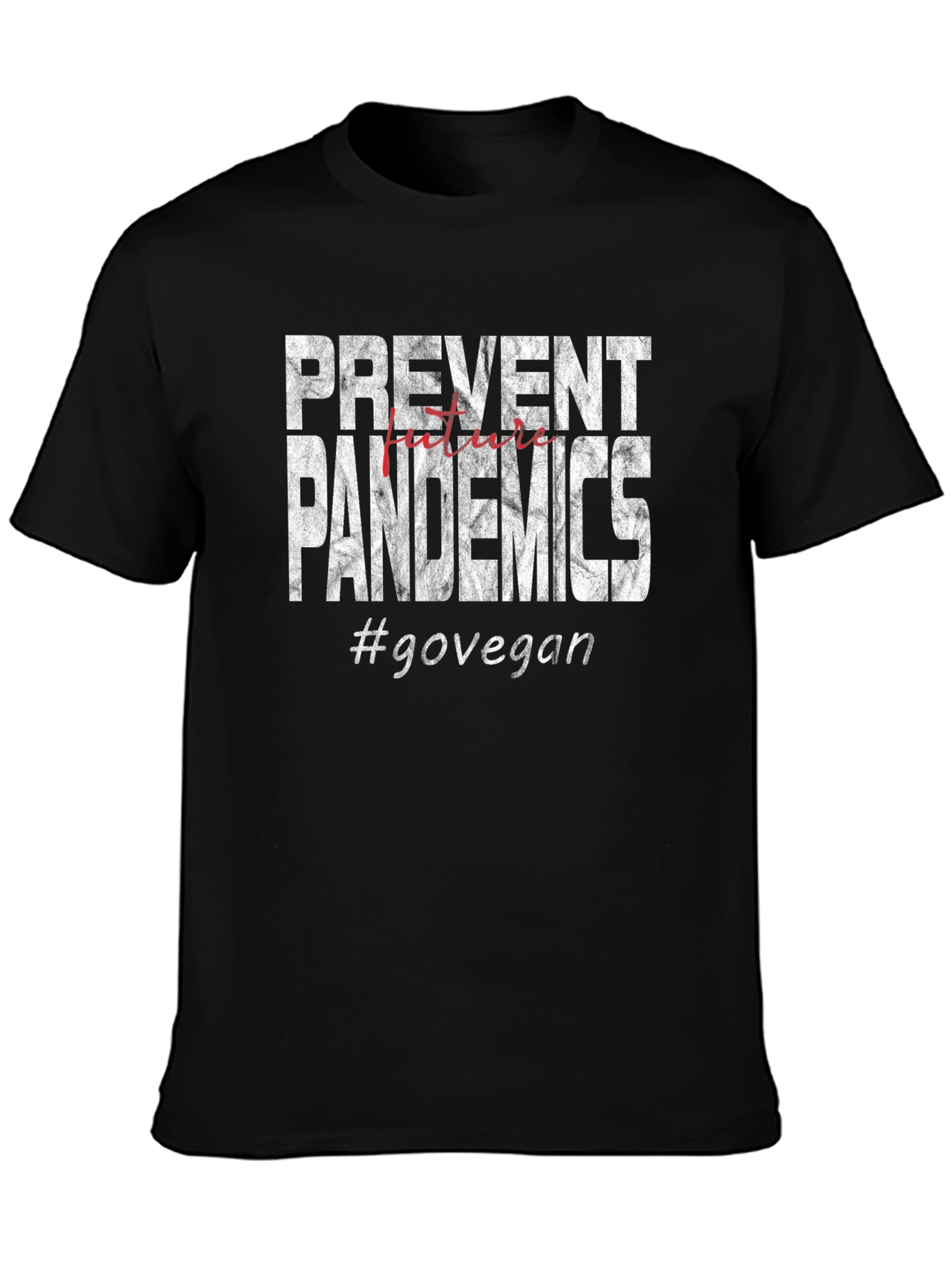 Black Prevent Pandemics #govegan T-shirt view 3