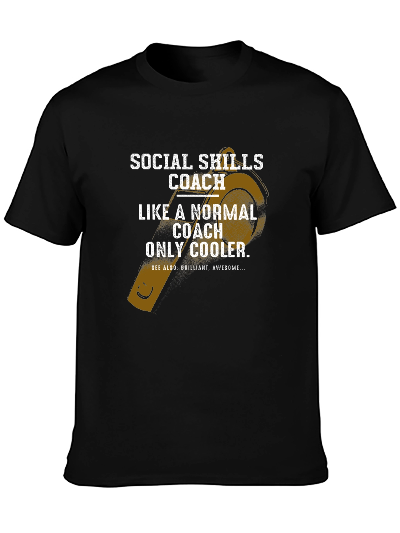 Black Social Skills Coach T-Shirt - Cool & Comfortable view 3