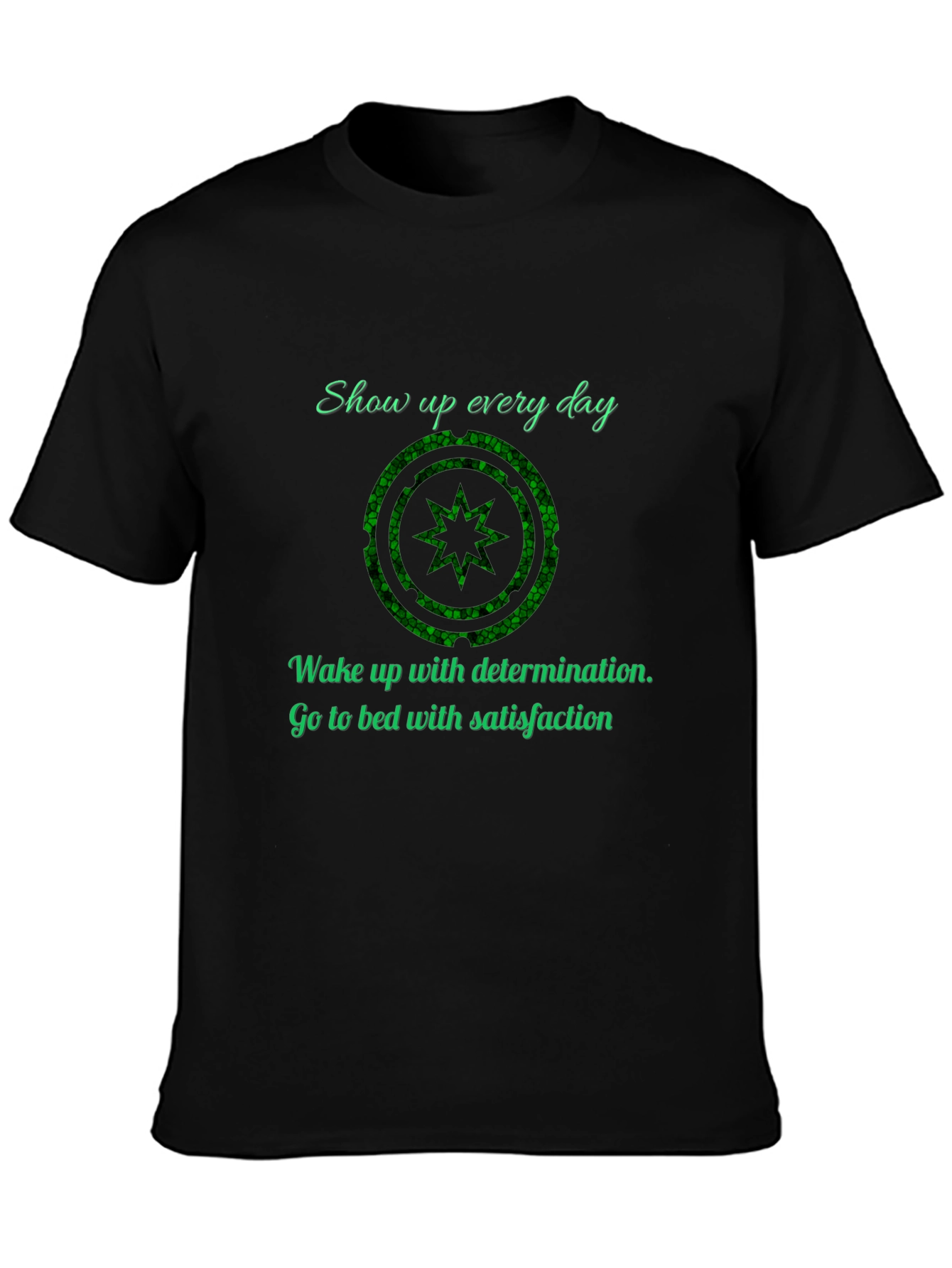 Black Motivational Daily Grind T-Shirt view 3