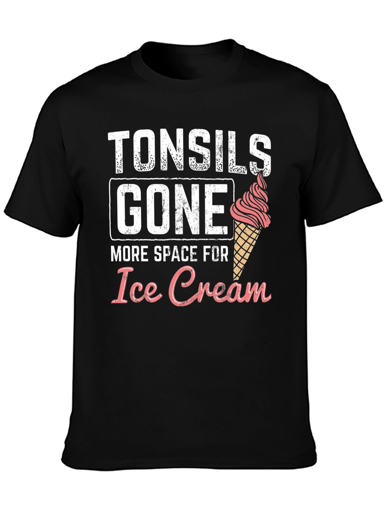 Black Tonsils Gone - Ice Cream T-Shirt view 3