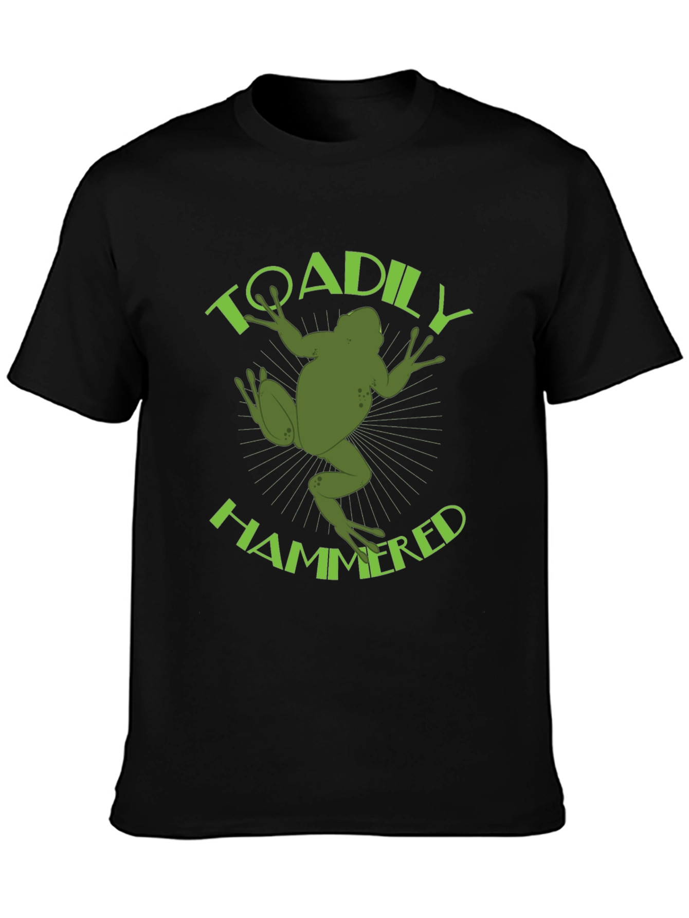 Black Toadally Hammered Frog T-Shirt - Funny Drinking Tee view 3