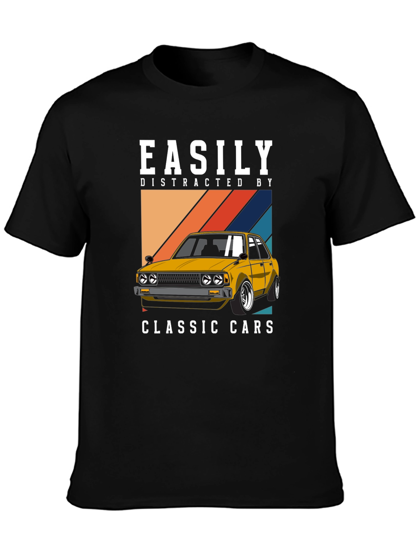 Easily Distracted Classic Cars Graphic Tee - 3