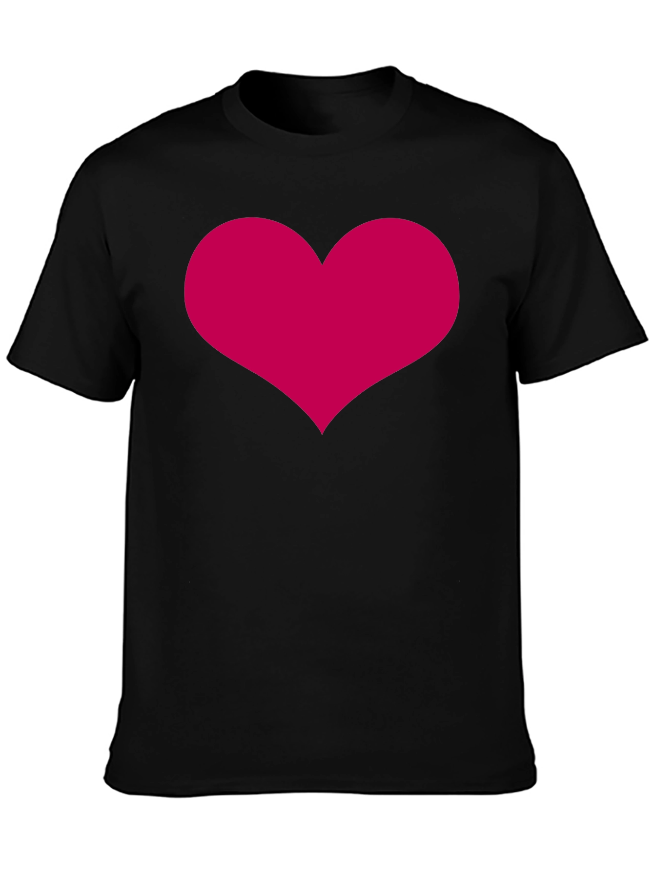 Black Heart Graphic Black T-Shirt Casual Wear view 3
