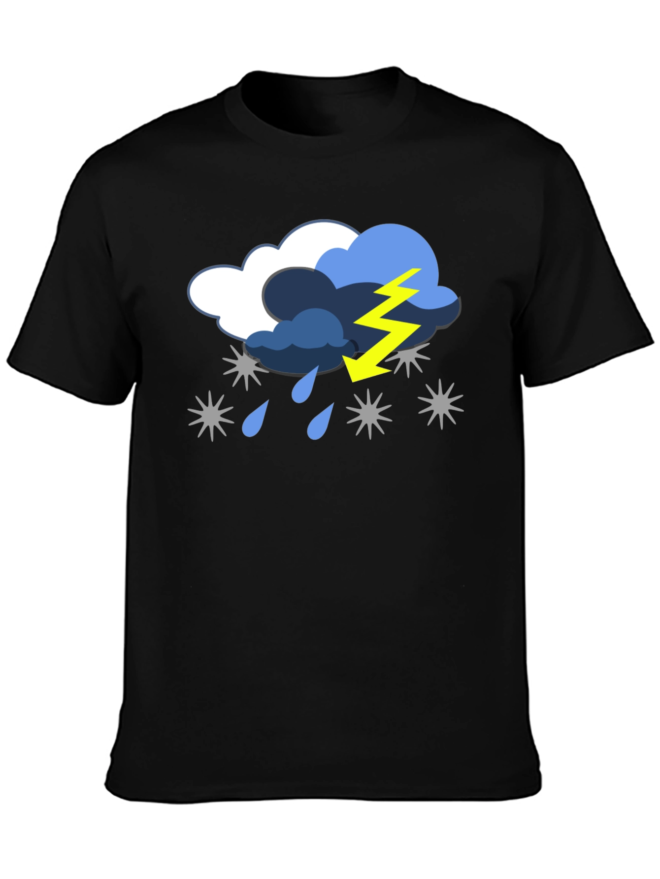 Black Stormy Weather Graphic Tee - Black T-Shirt view 3