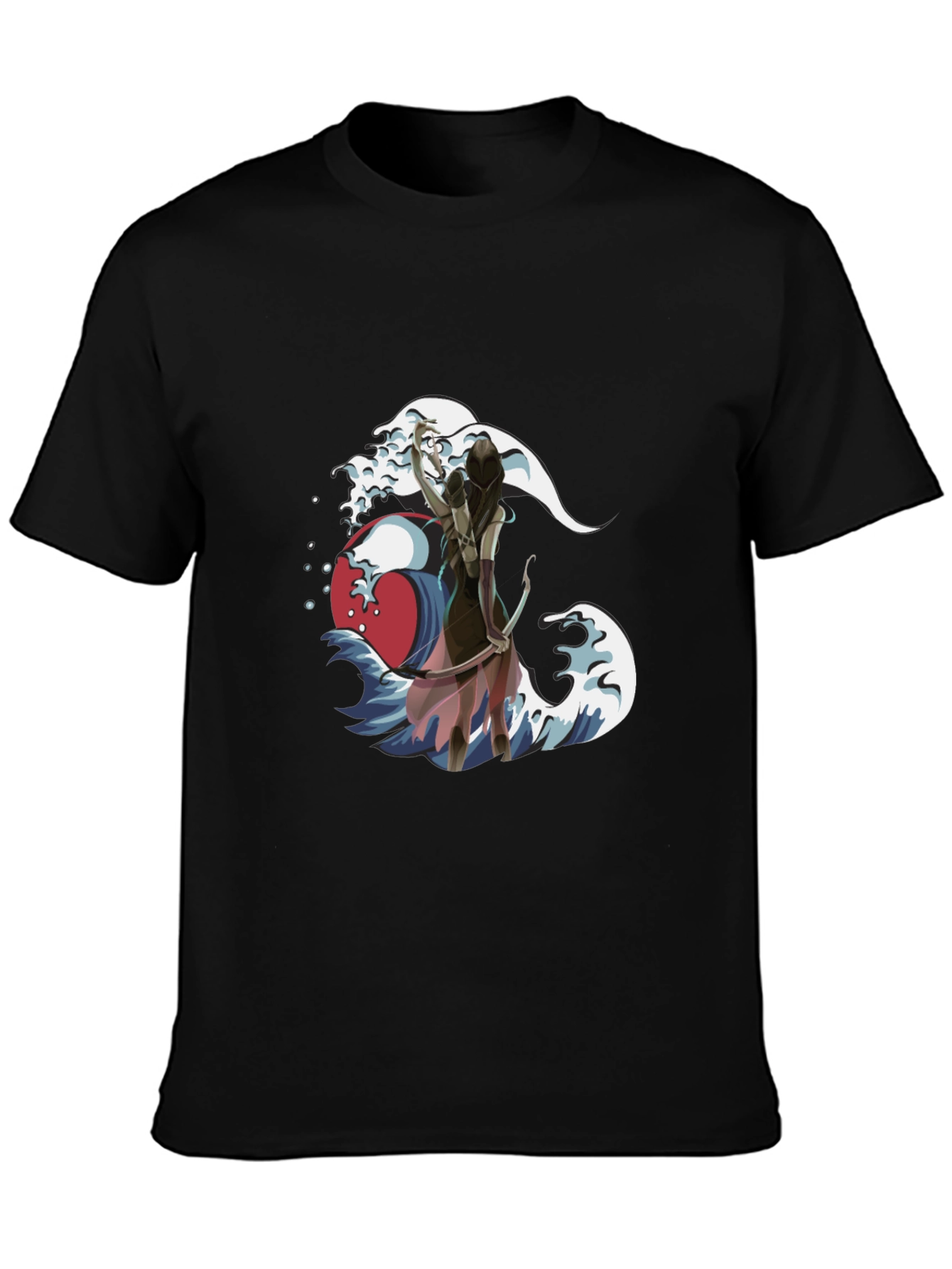 Black Wave Archer Graphic Tee - Unique Design! view 3