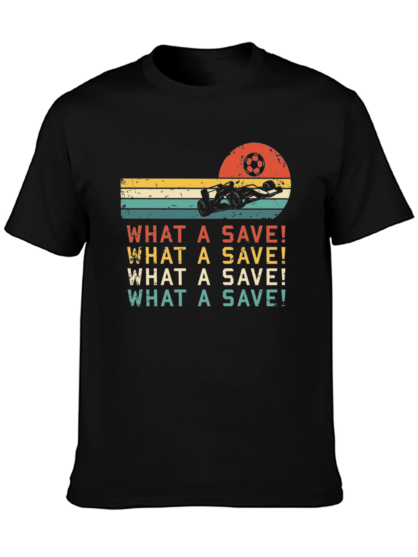 Black Retro What A Save! T-Shirt view 3