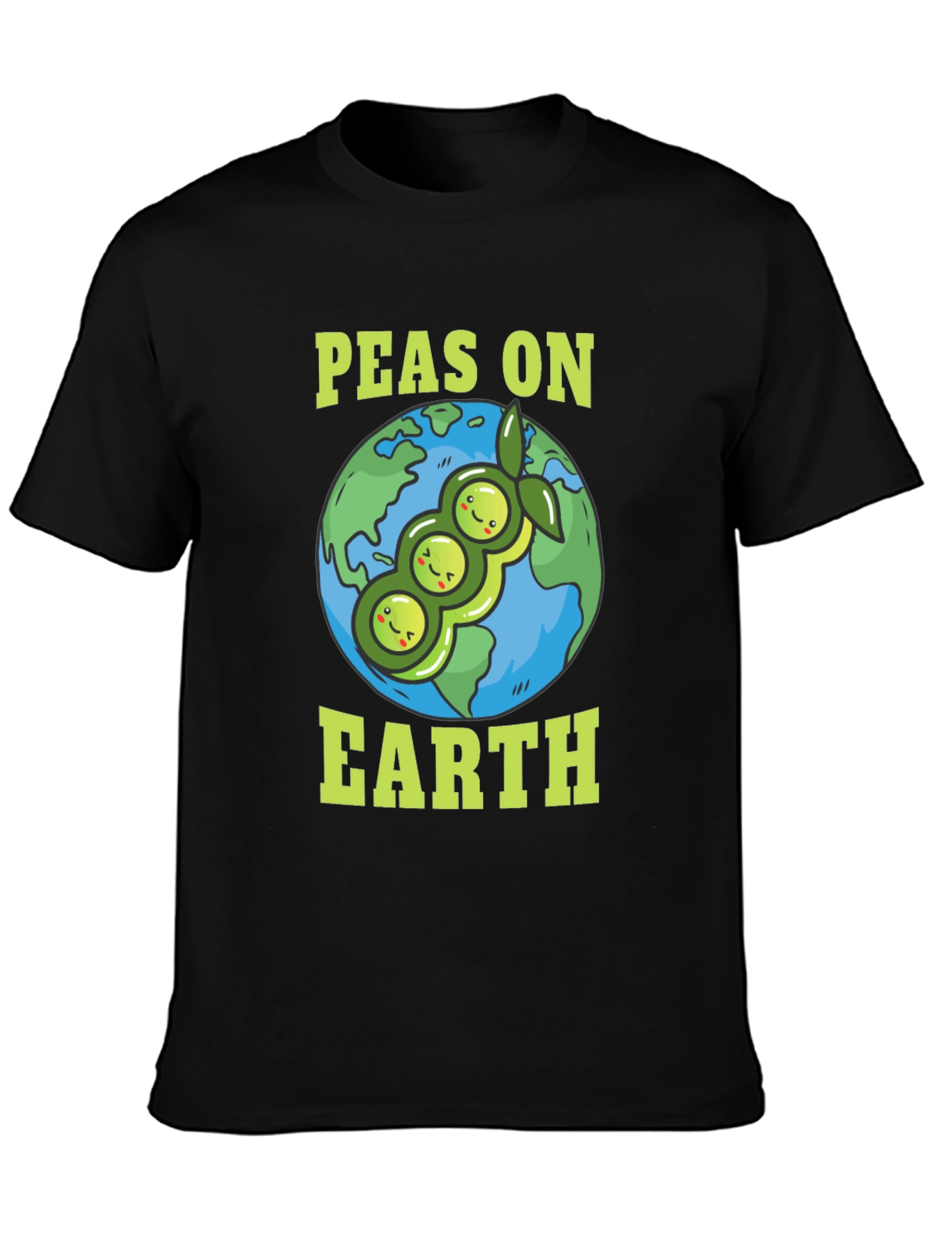 Black Peas on Earth T-Shirt - Vegan Planet Tee view 3