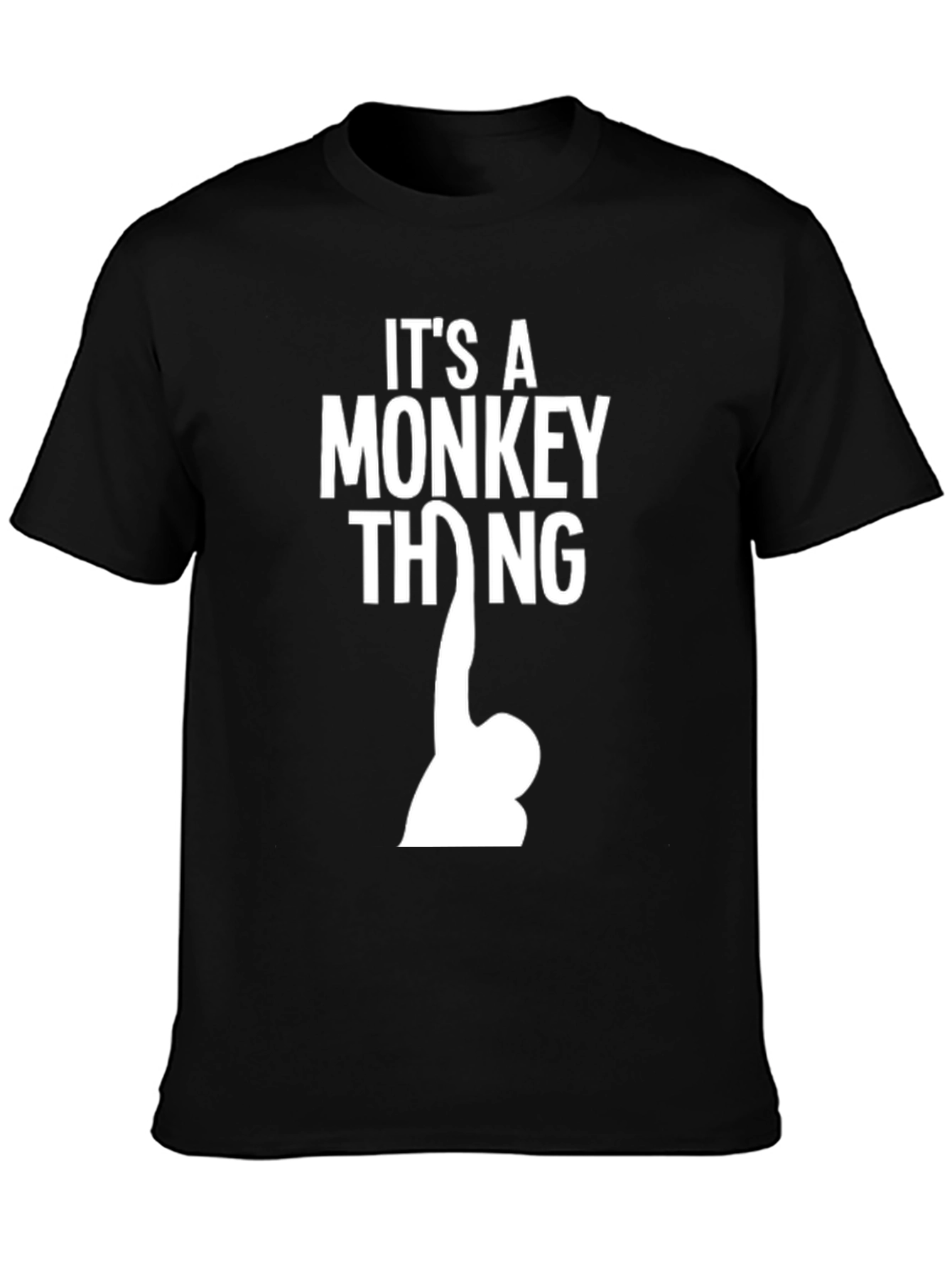 Black It's a Monkey Thing T-Shirt view 3