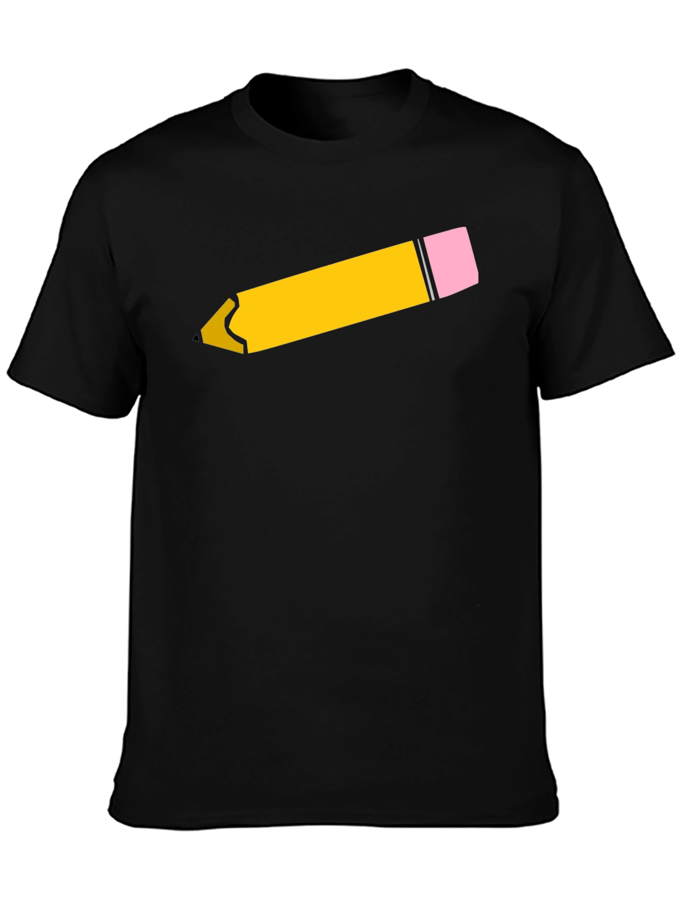 Black Pencil Graphic Black T-Shirt - Fun & Stylish! view 3