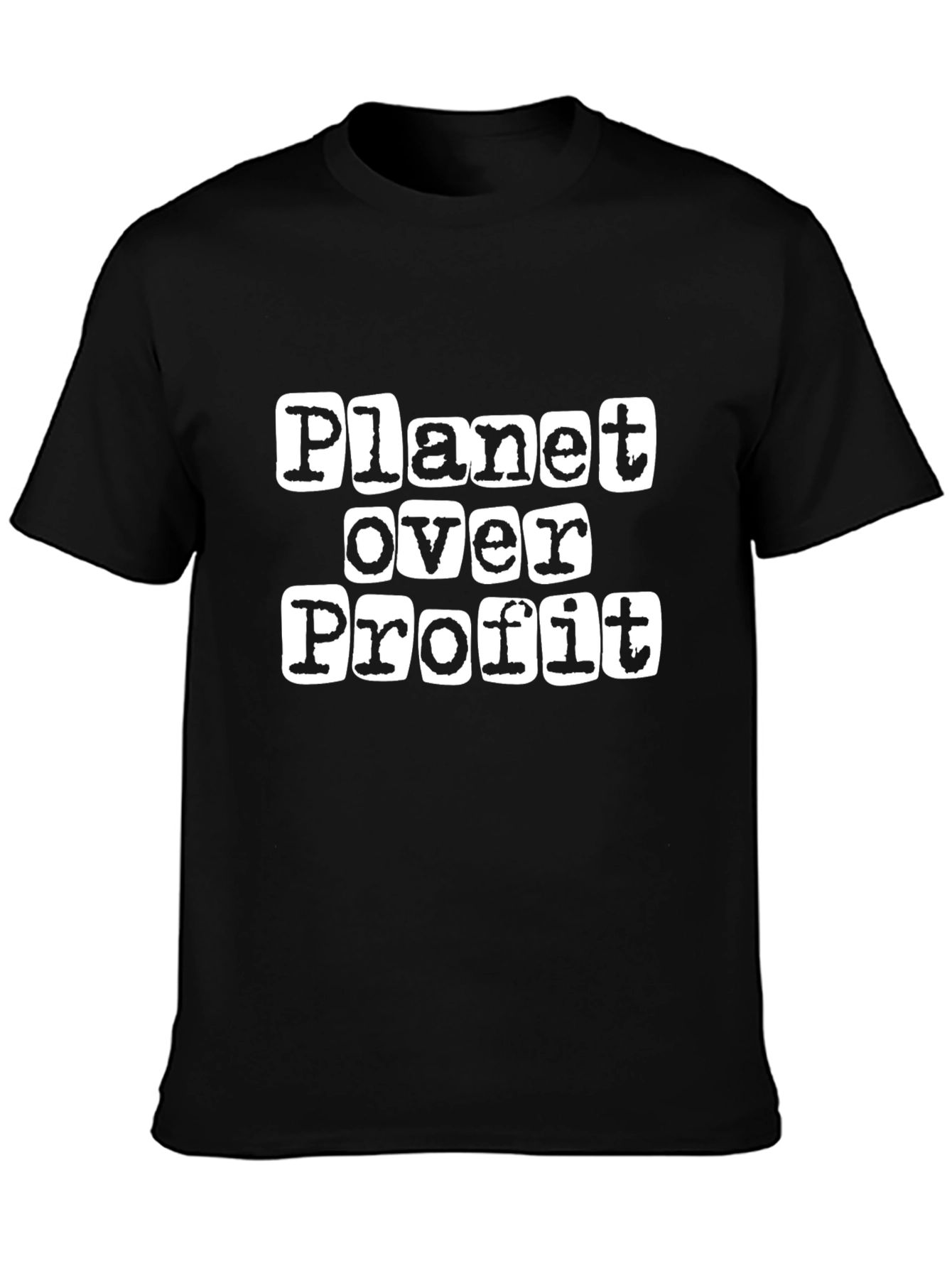 Black Planet Over Profit Graphic T-Shirt - Eco Conscious Tee view 3