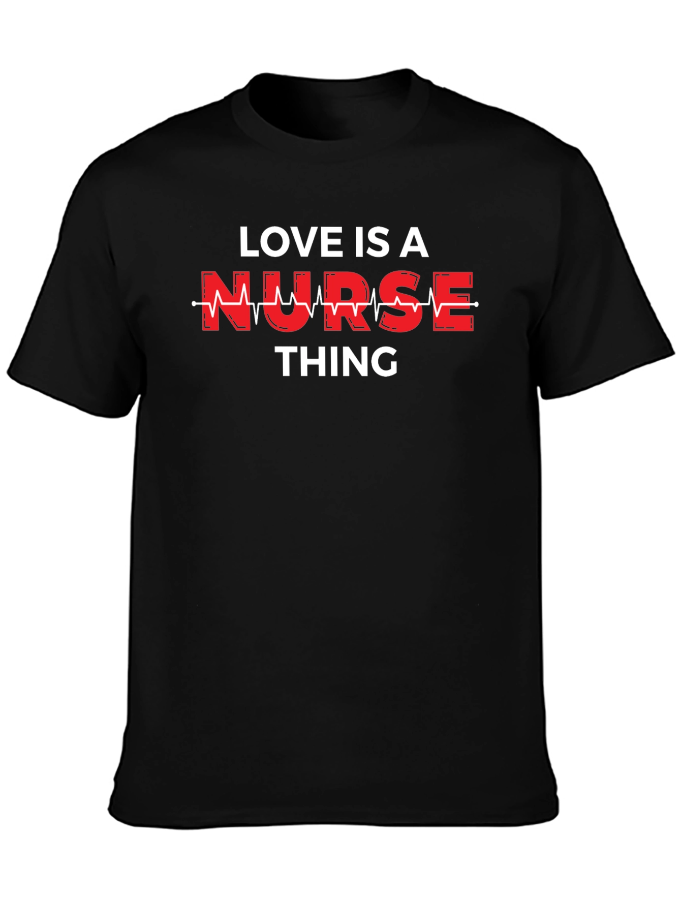 Black Love is a Nurse Thing T-Shirt - Black view 3