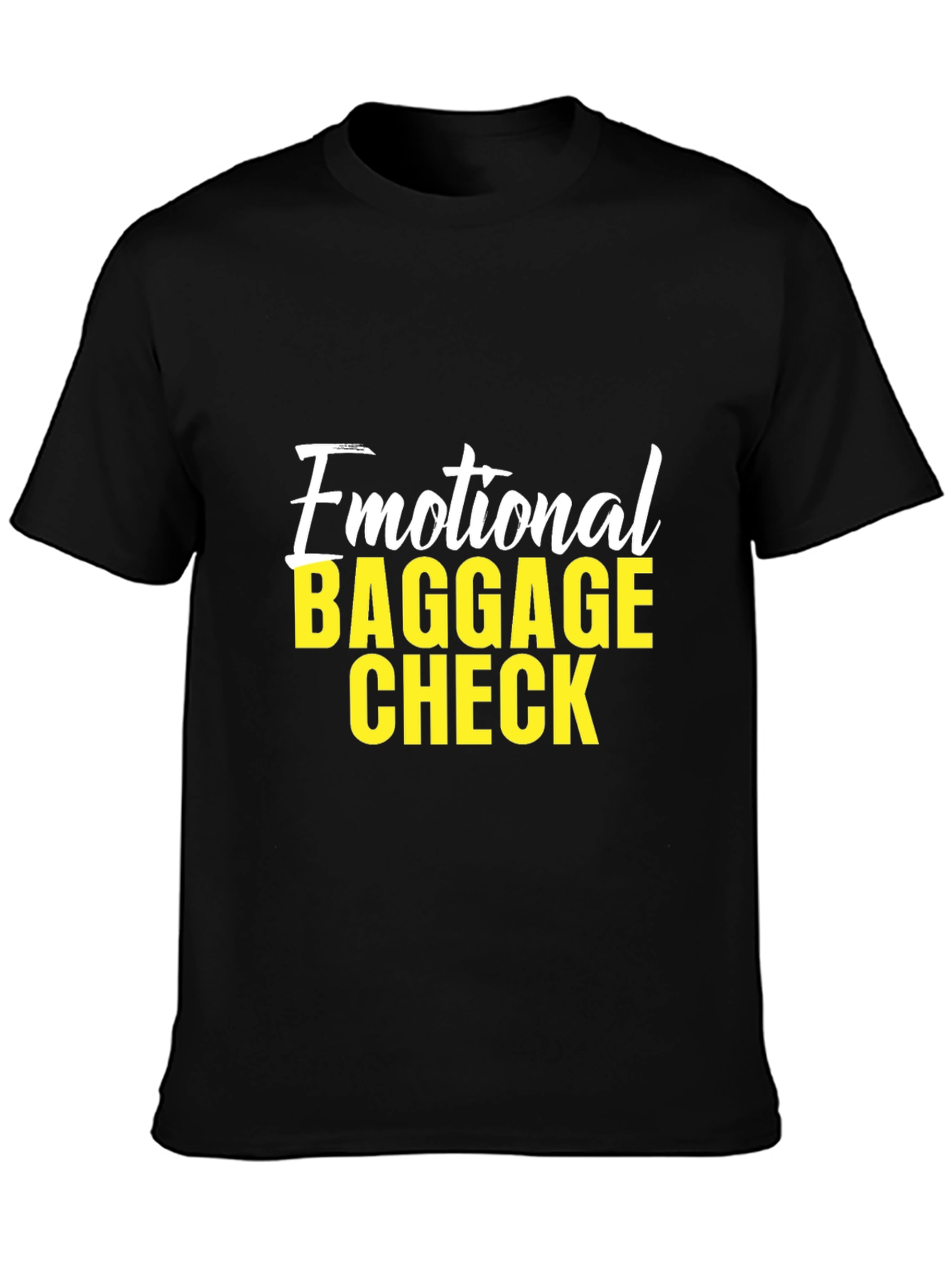 Black Emotional Baggage Check Graphic T-Shirt view 3