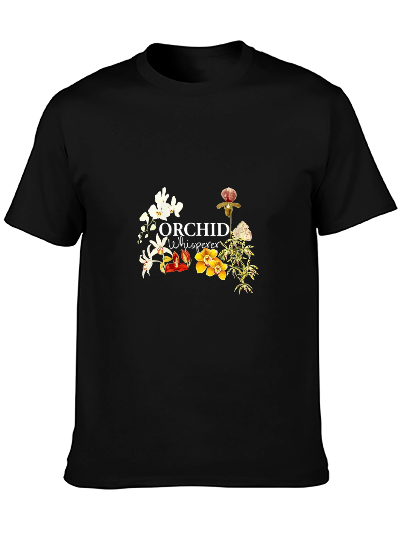 Black Orchid Whisperer Black Graphic Tee view 3
