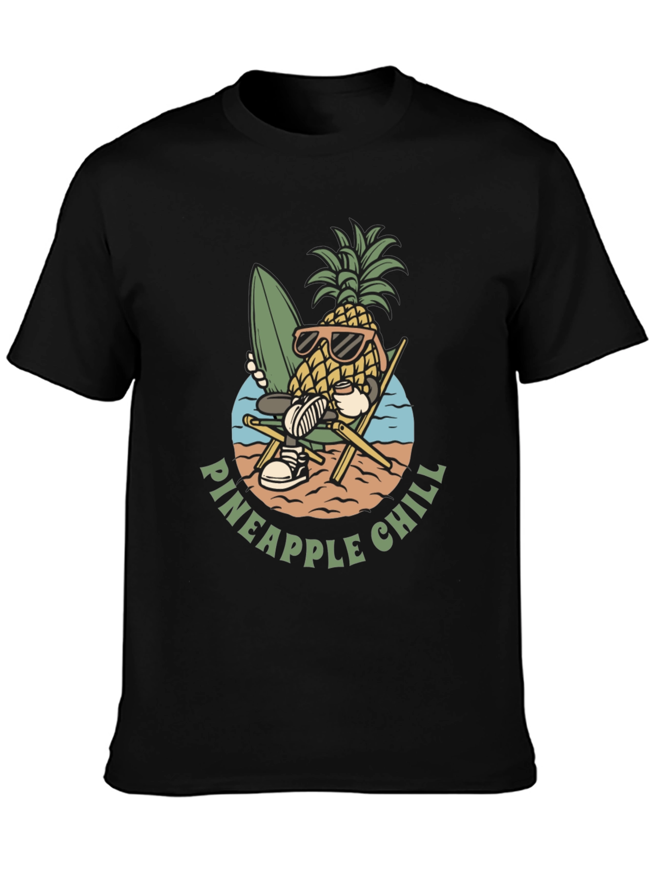 Black Pineapple Chill T-Shirt view 3