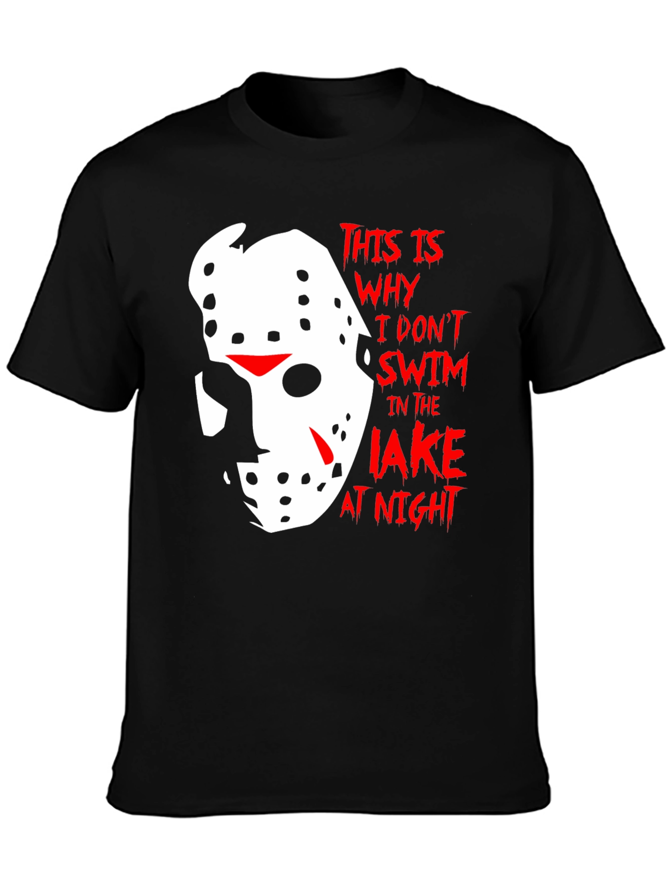 Friday the 13th T-Shirt - Lake Swim Warning - 3