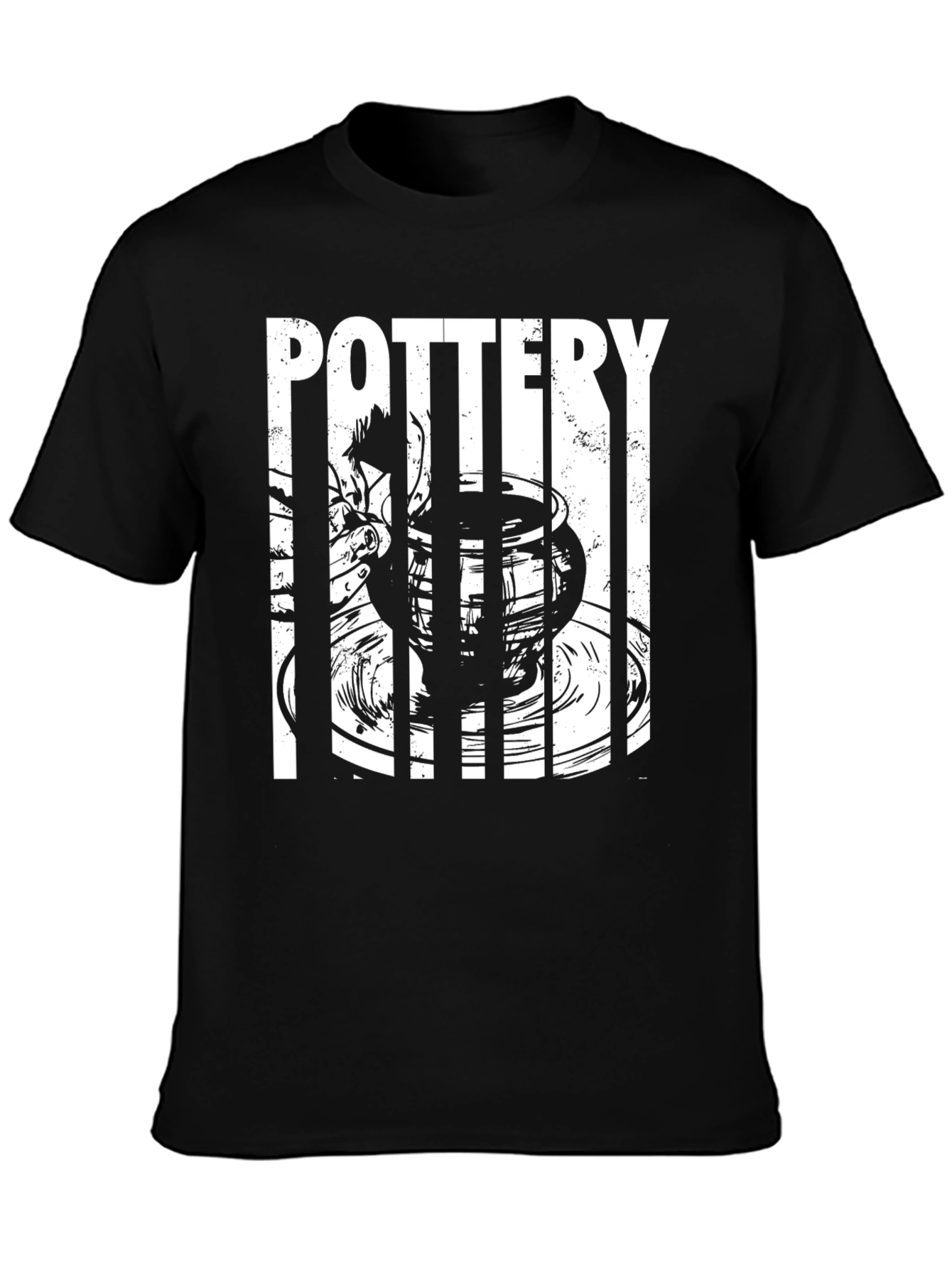 Black Pottery Graphic Print T-Shirt view 3