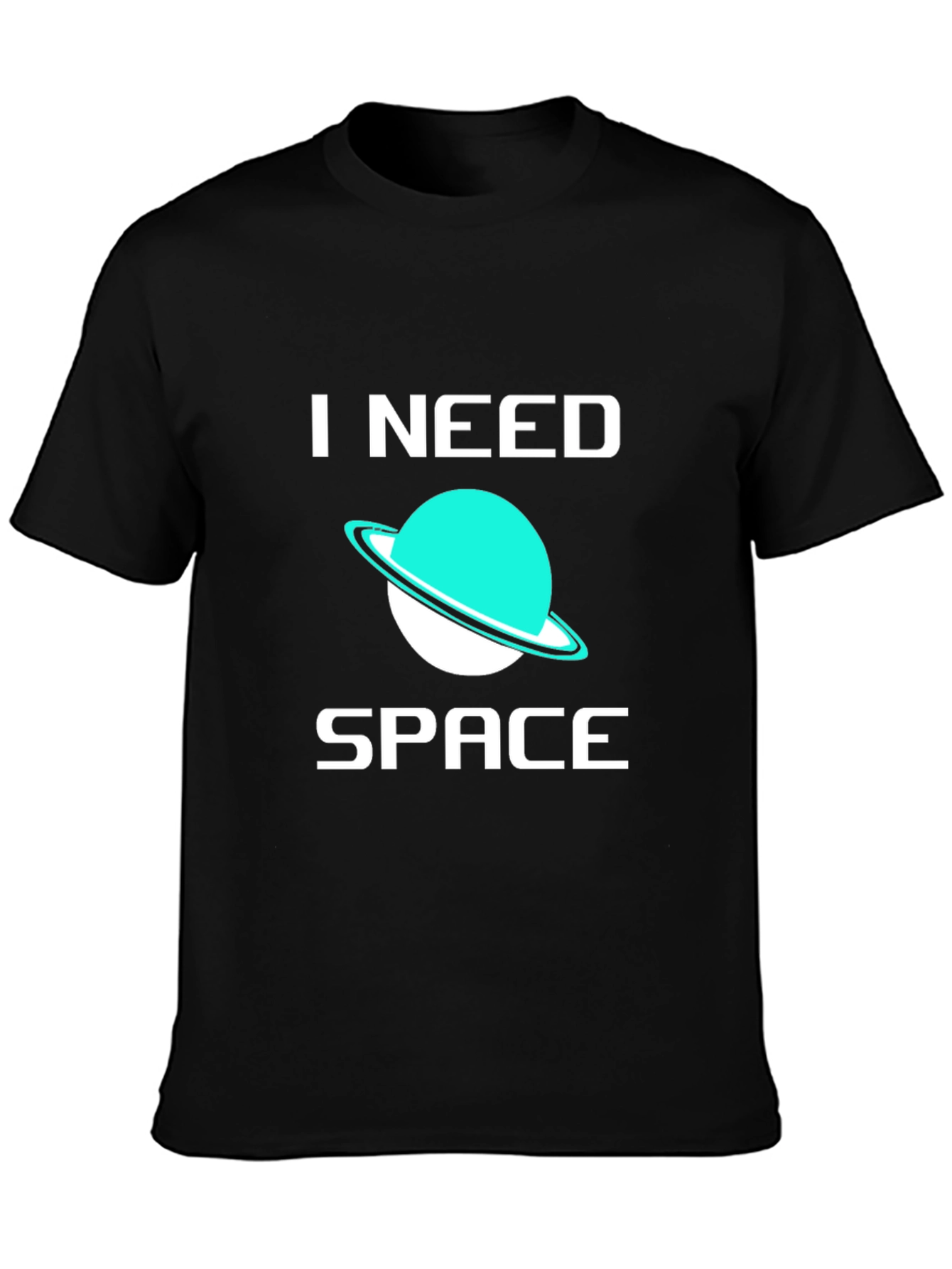 Black I Need Space T-Shirt - Trendy Graphic Tee view 3