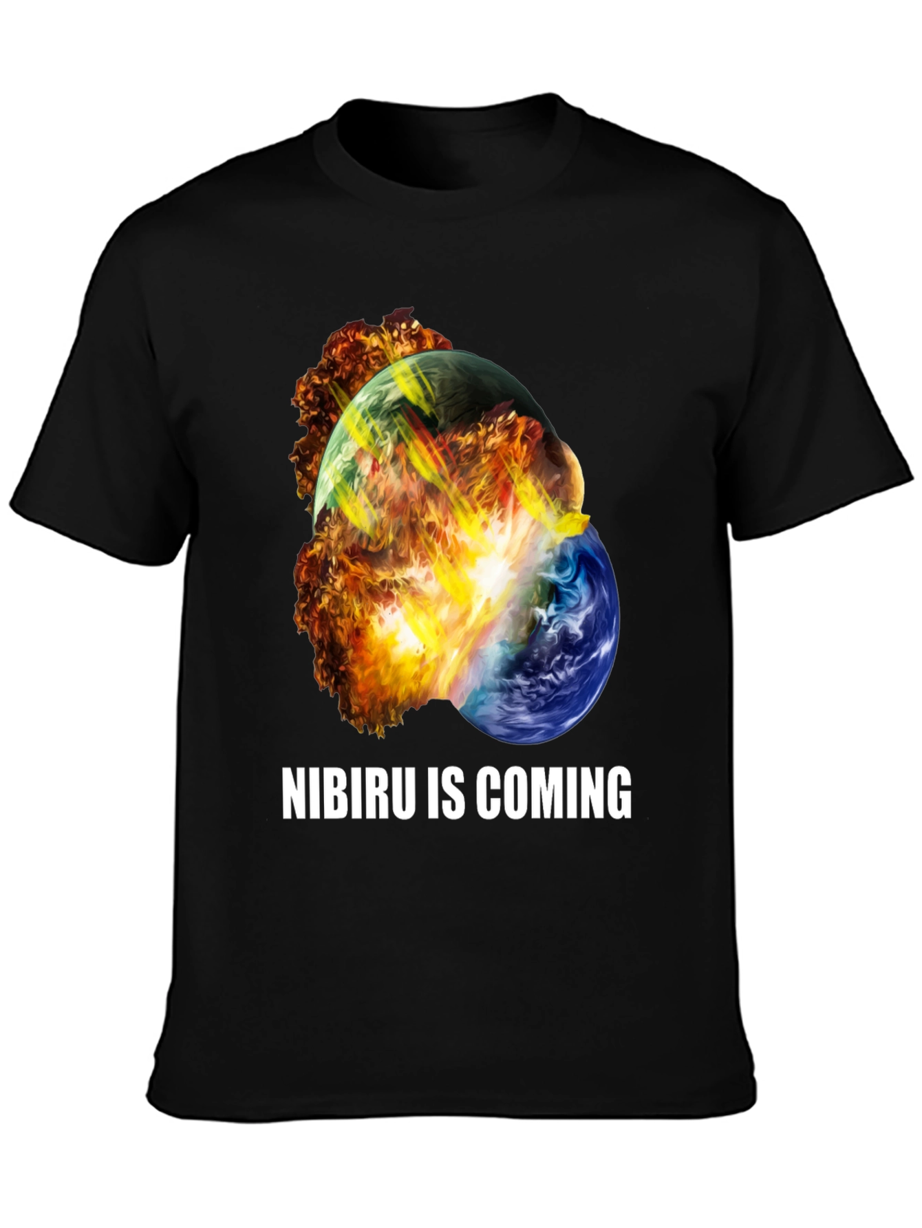 Black Nibiru is Coming Graphic Tee view 3