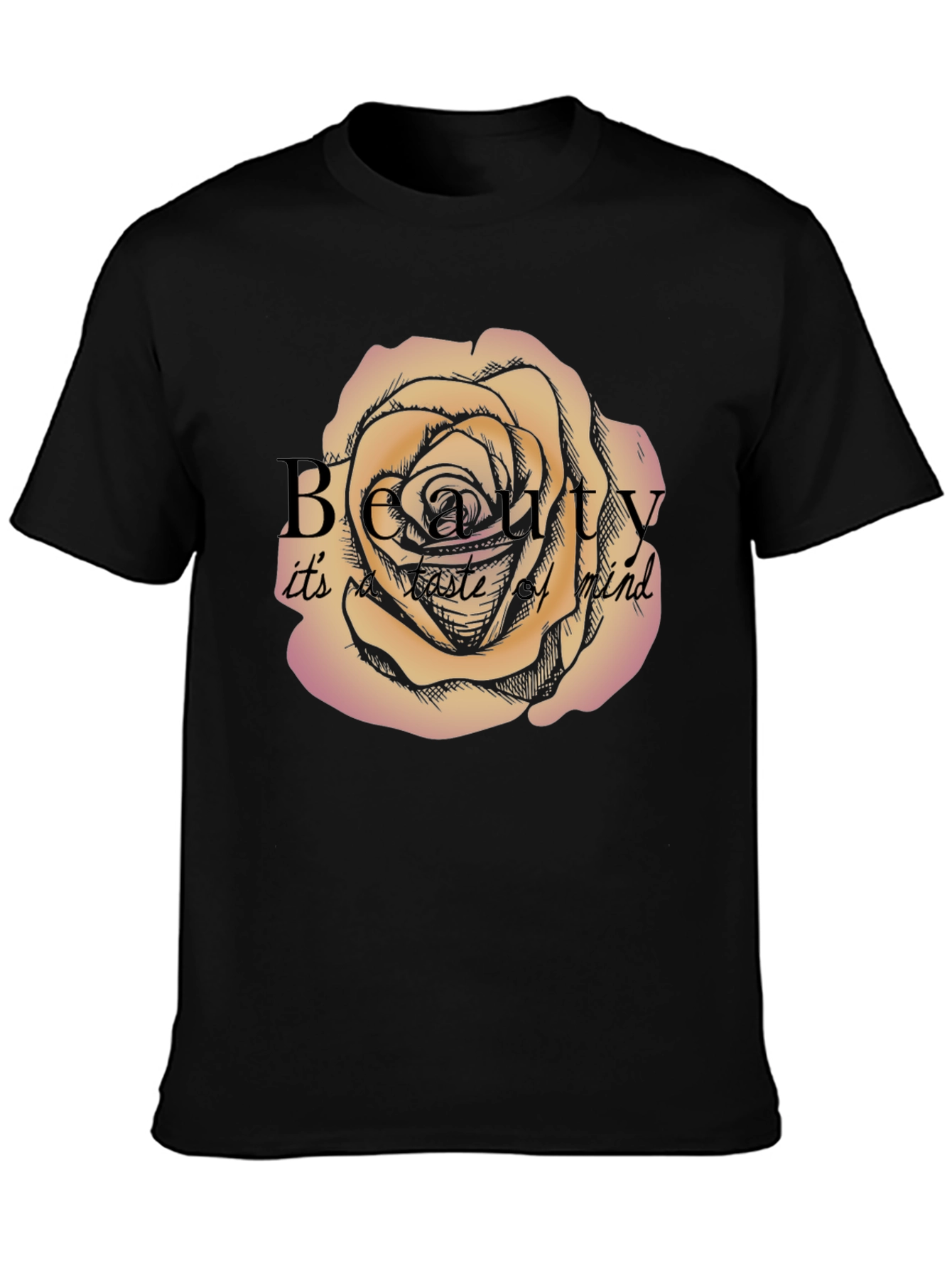 Black Beauty T-Shirt - Rose Design view 3