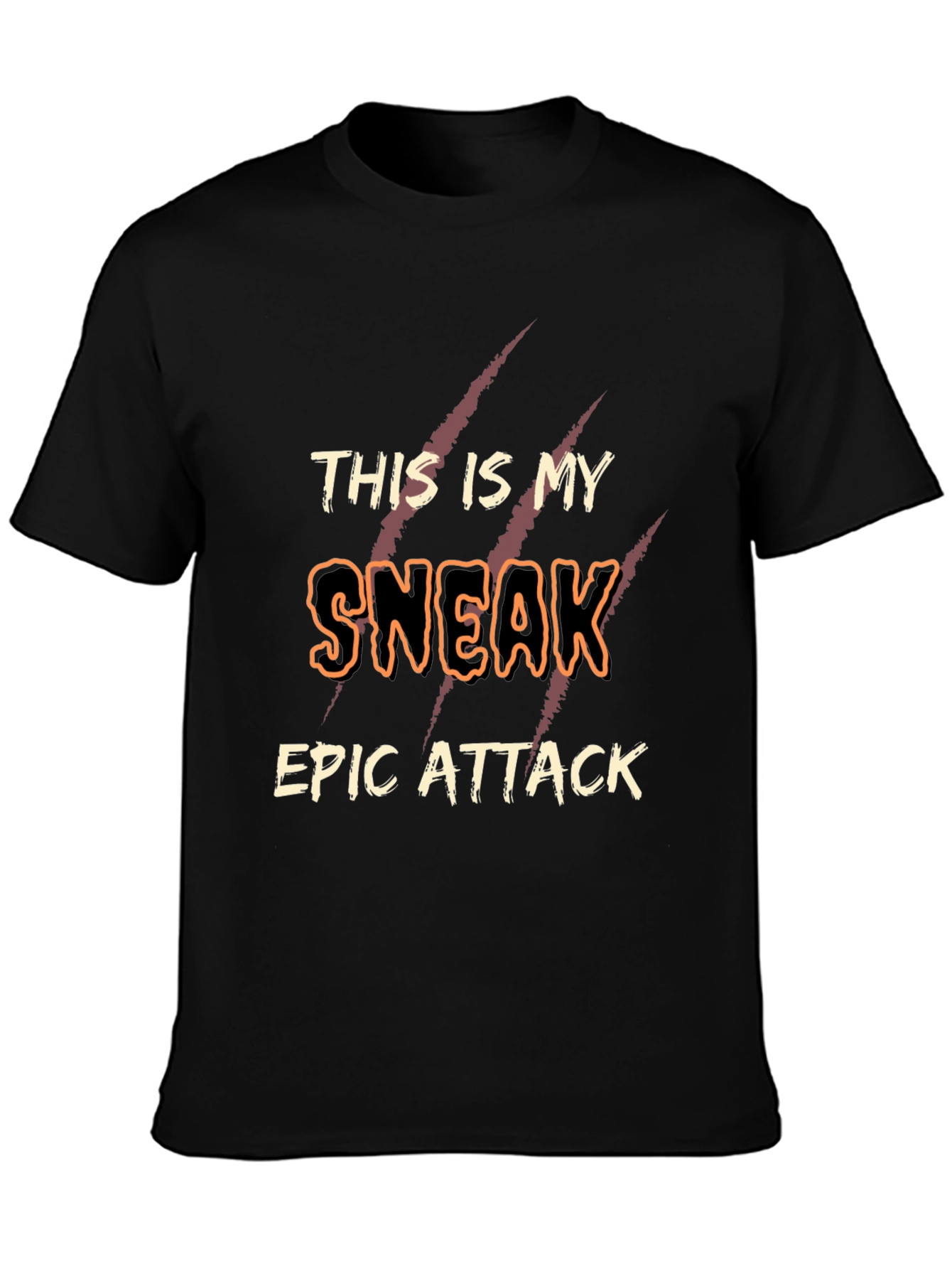 Black This Is My Sneak Epic Attack T-Shirt view 3