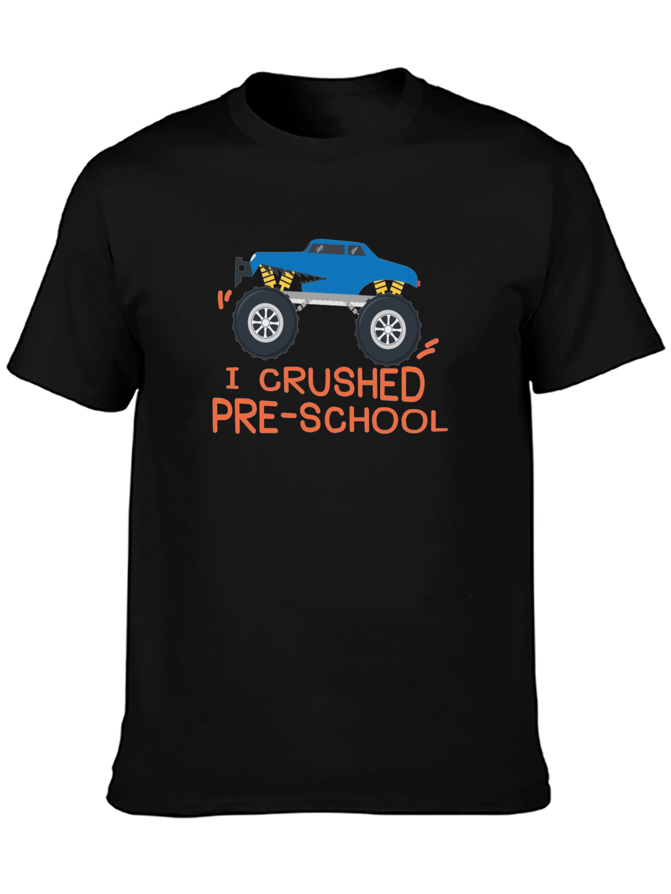 Black I Crushed Pre-School Monster Truck T-Shirt view 3