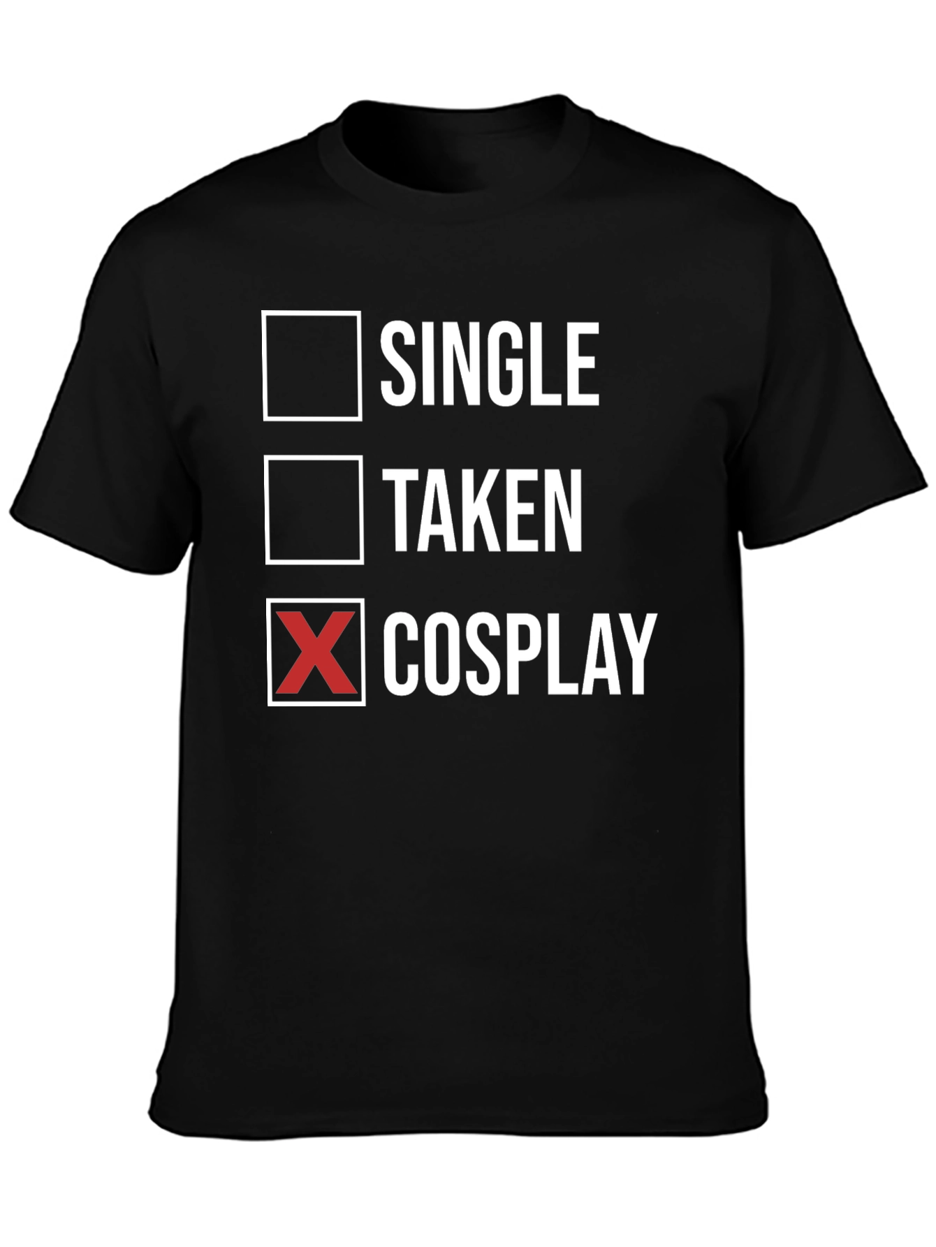 Black Cosplay T-Shirt - Single Taken Cosplay view 3