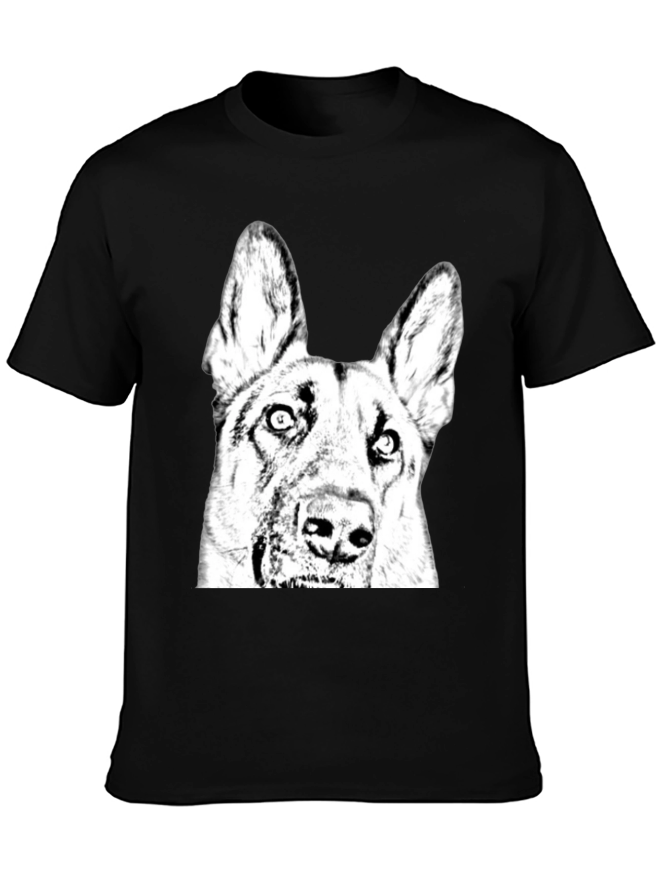 Black Dog Graphic Tee - Black Cotton Blend Comfort view 3