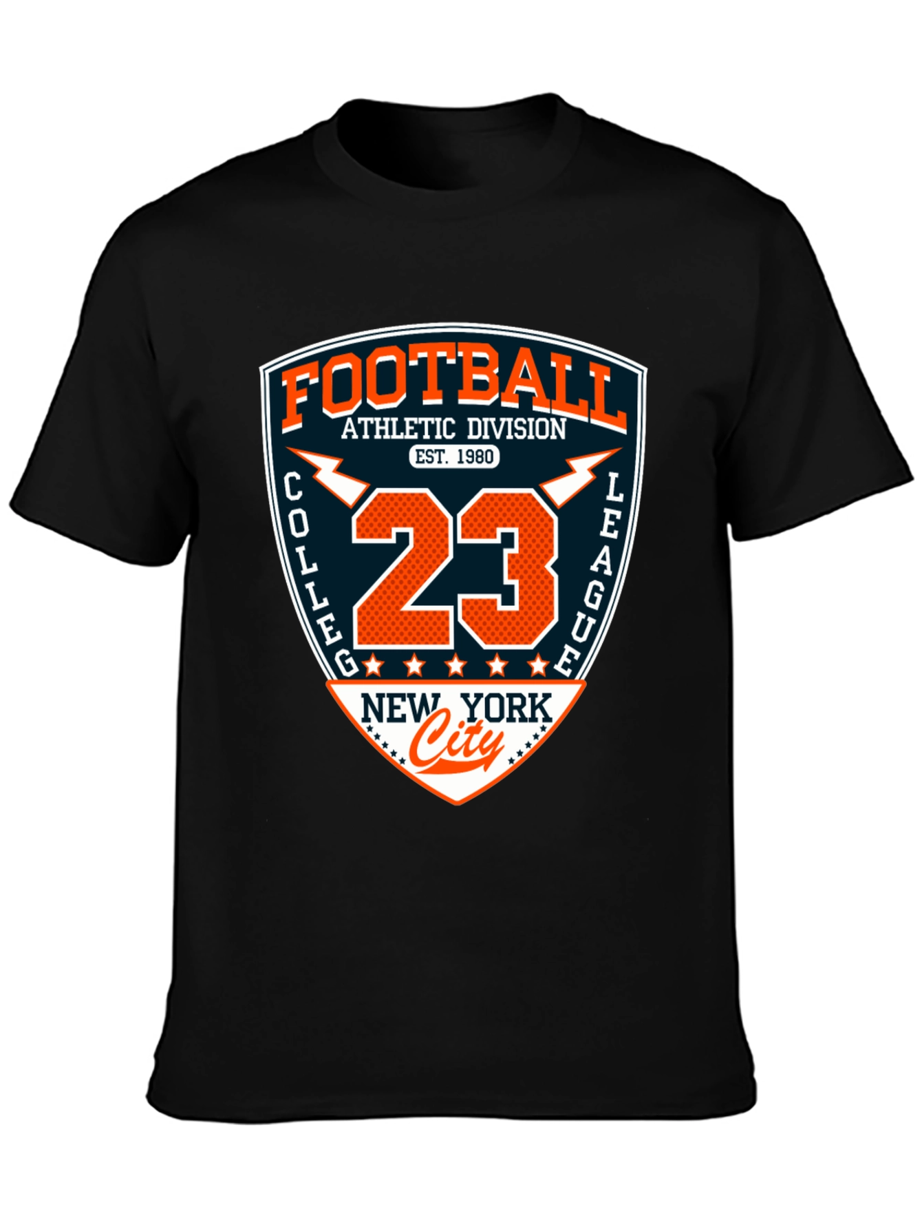 Black College Football Graphic T-Shirt - Athletic Division 23 view 3
