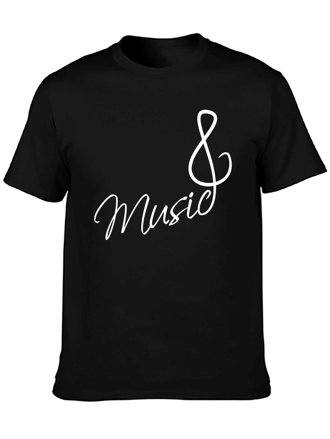 Black Music Lover's Black T-Shirt view 3