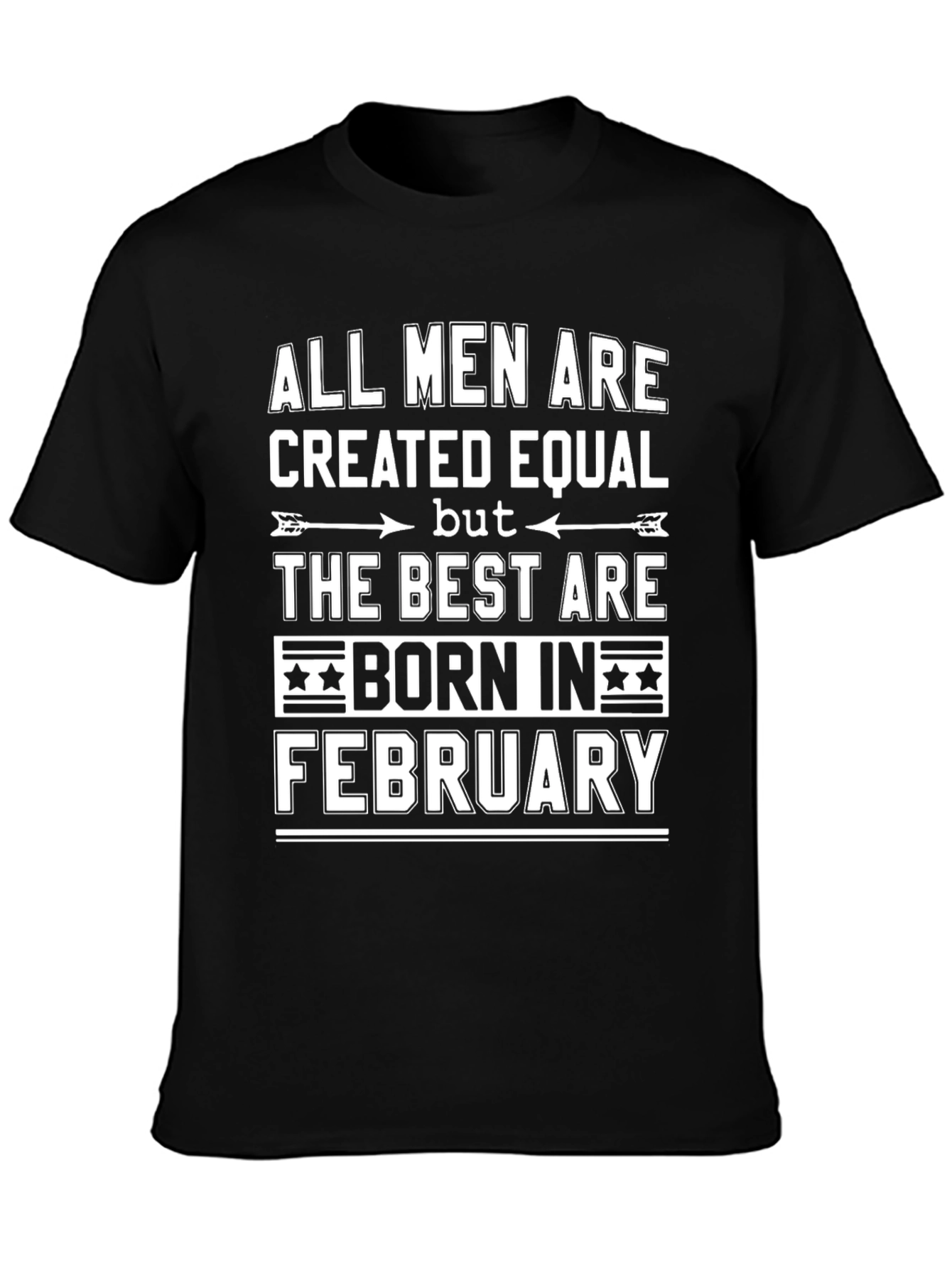 Black Born in February Men's T-Shirt view 3