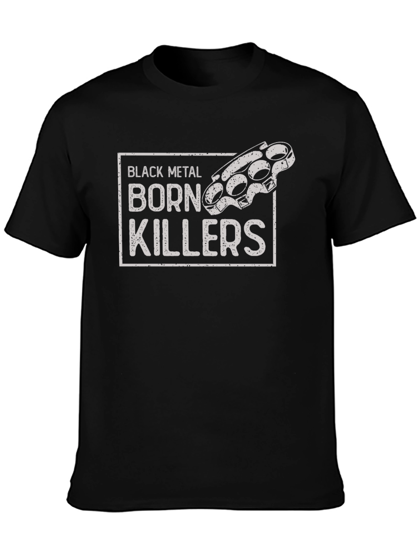Black Black Metal Born Killers Graphic Tee view 3